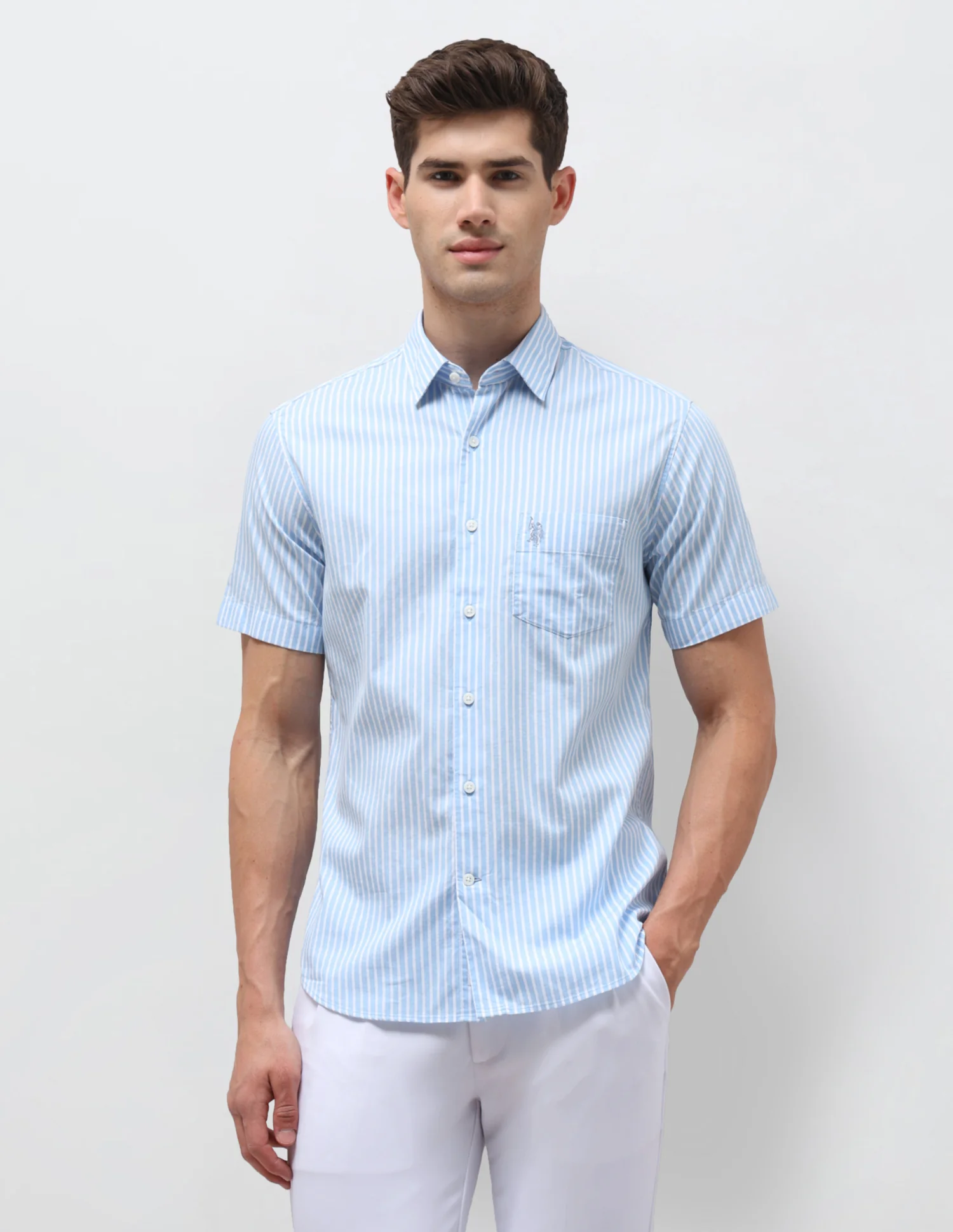 Dobby Vertical Striped Shirt - Image 6
