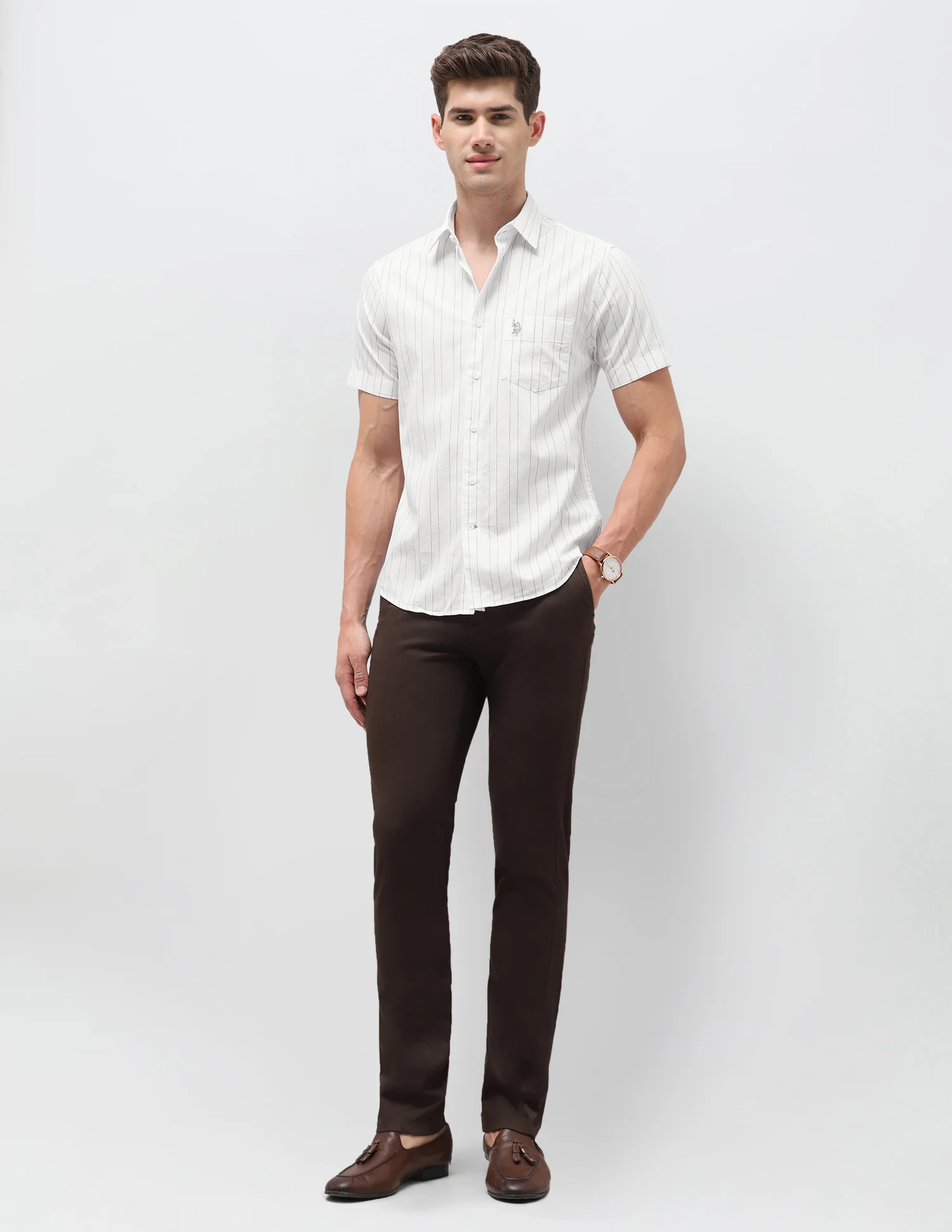 Dobby Vertical Striped Shirt - Image 3