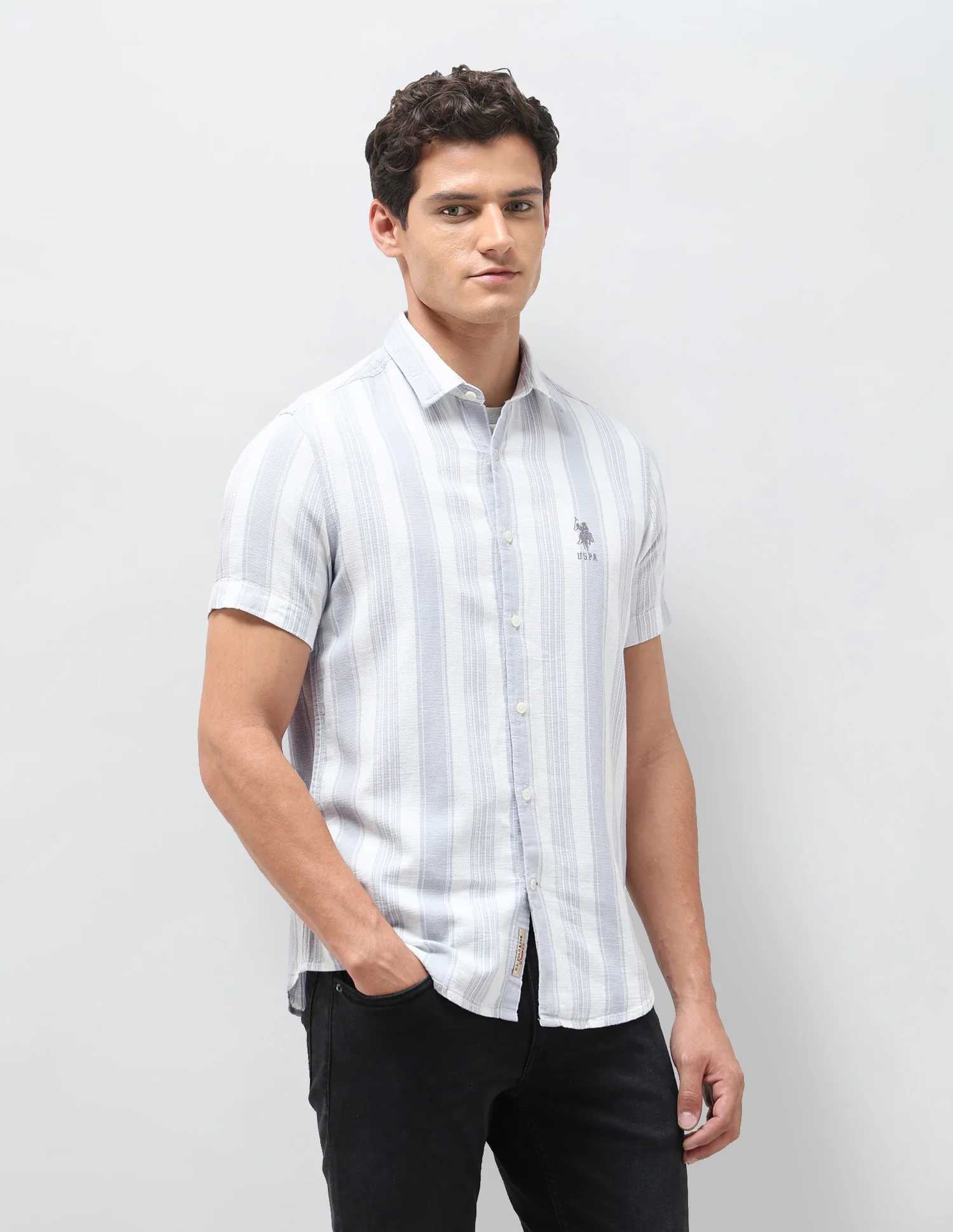 Dobby Vertical Striped Shirt - Image 4