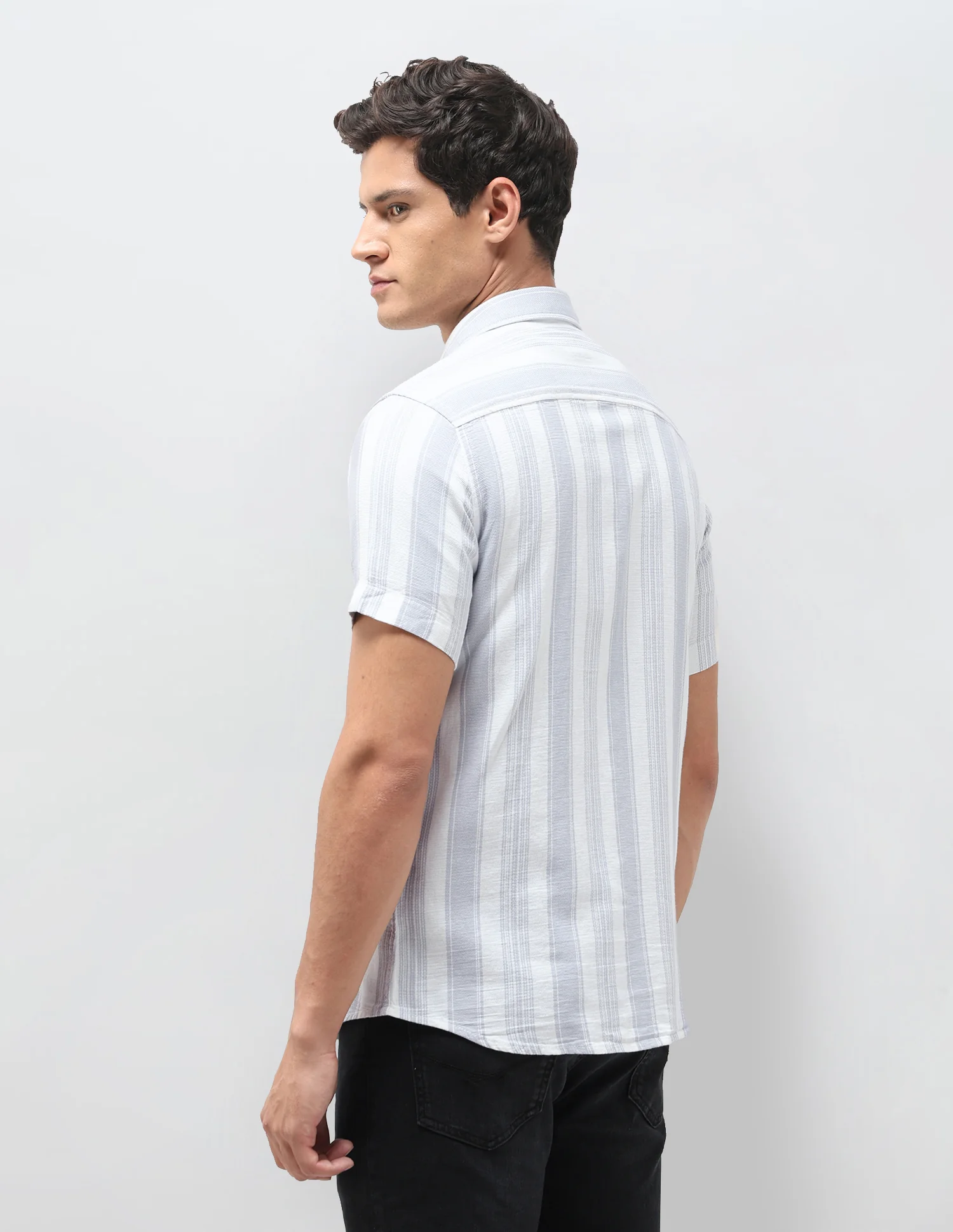 Dobby Vertical Striped Shirt - Image 5