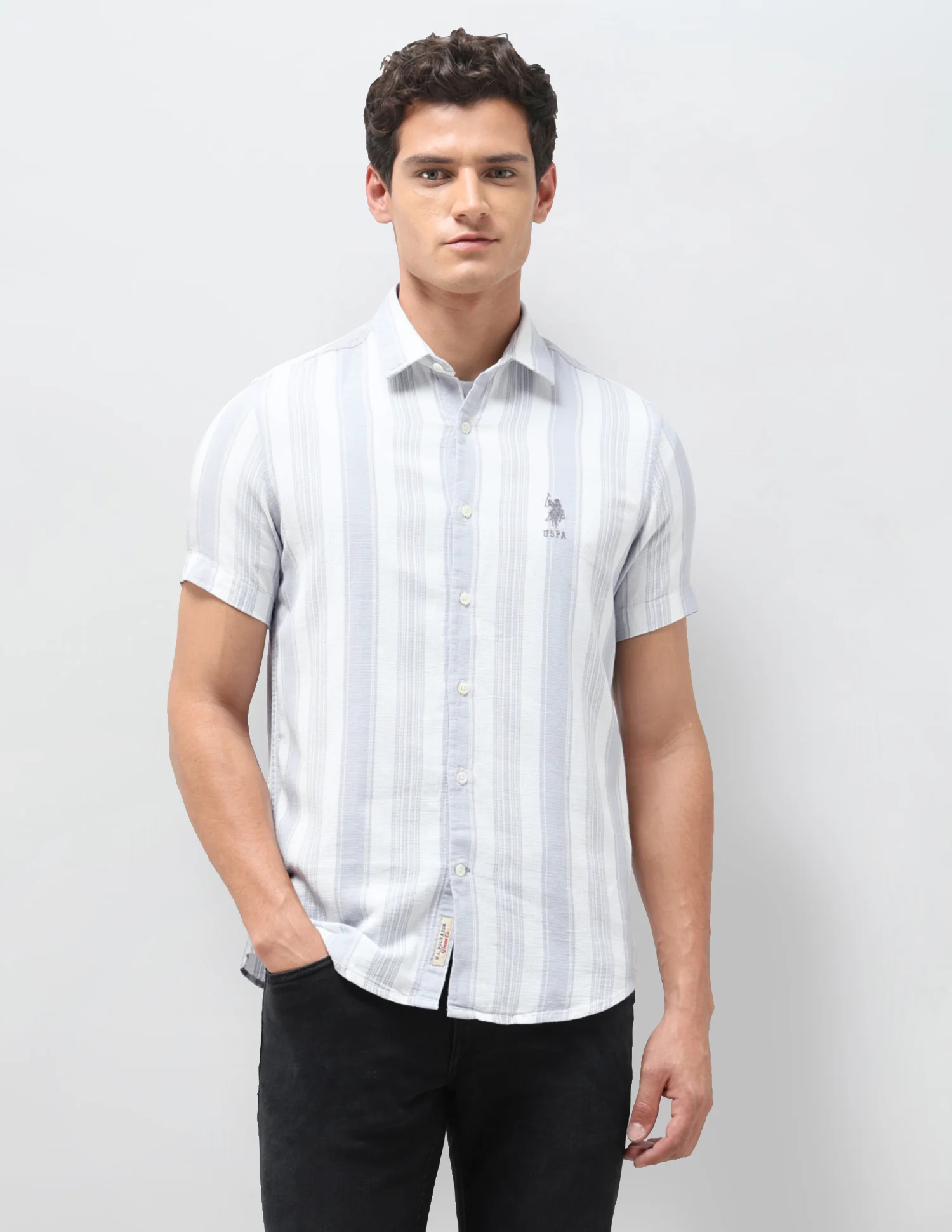Dobby Vertical Striped Shirt - Image 6