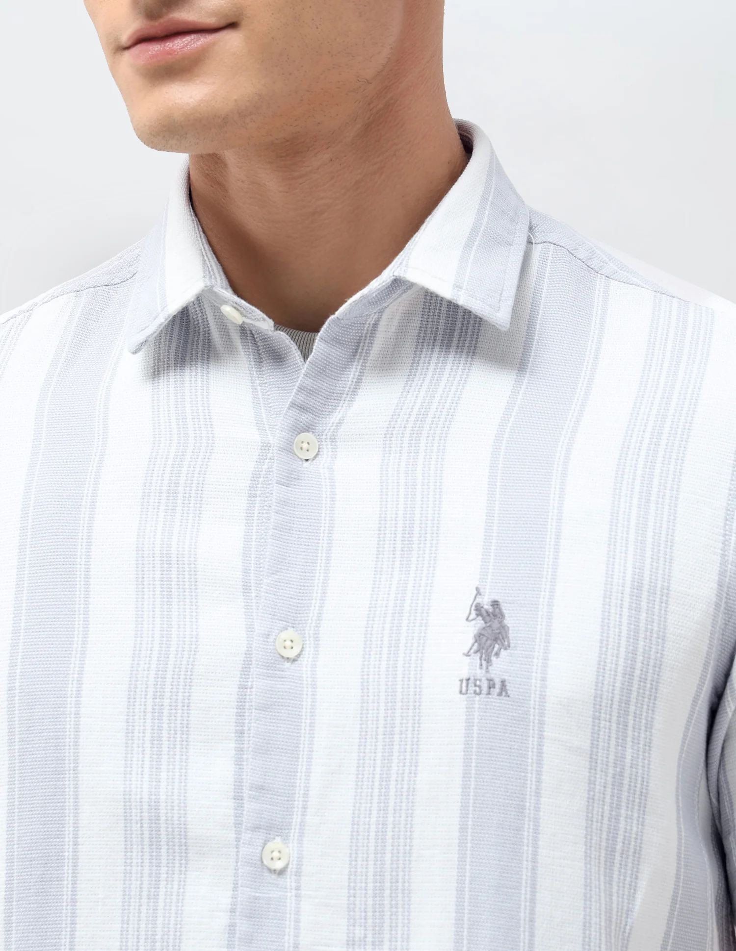 Dobby Vertical Striped Shirt - Image 7