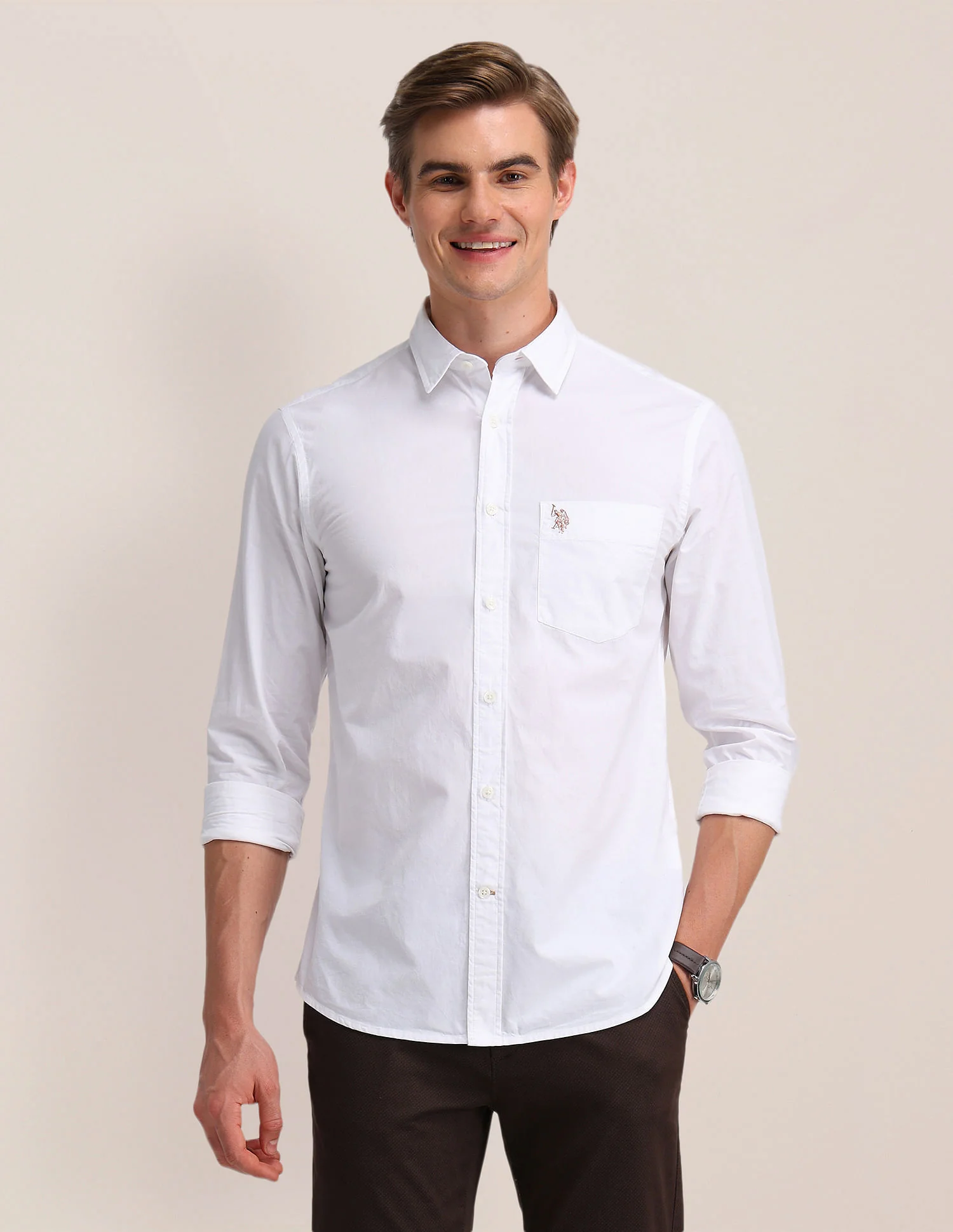 Dobby Weave Slim Fit Shirt