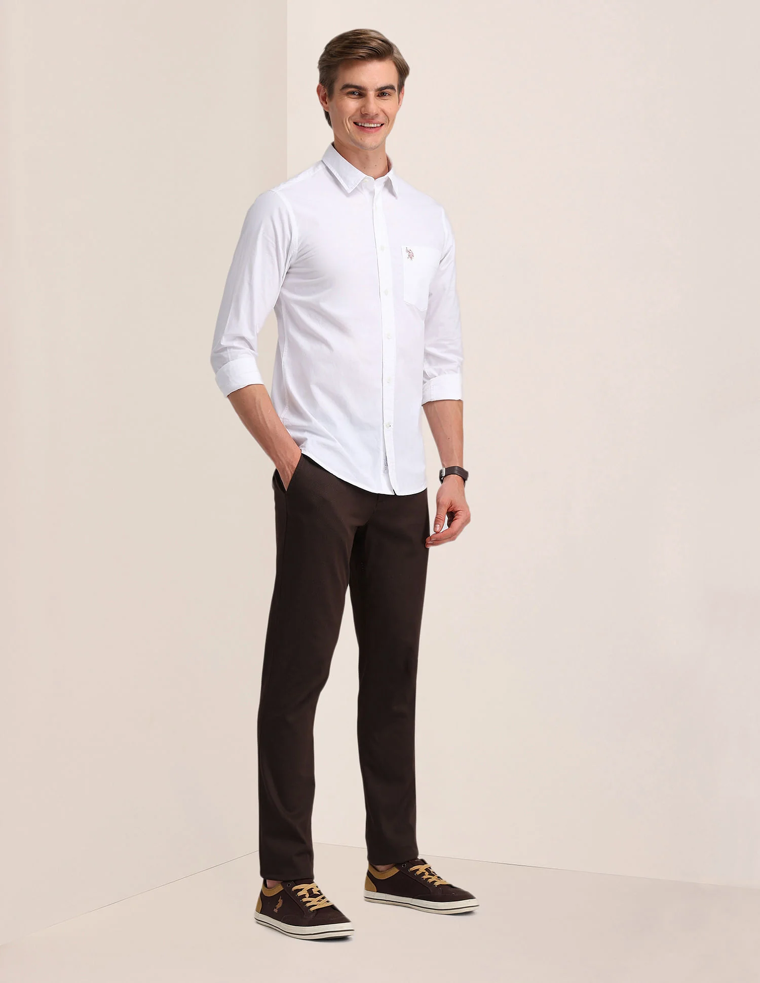 Dobby Weave Slim Fit Shirt - Image 3