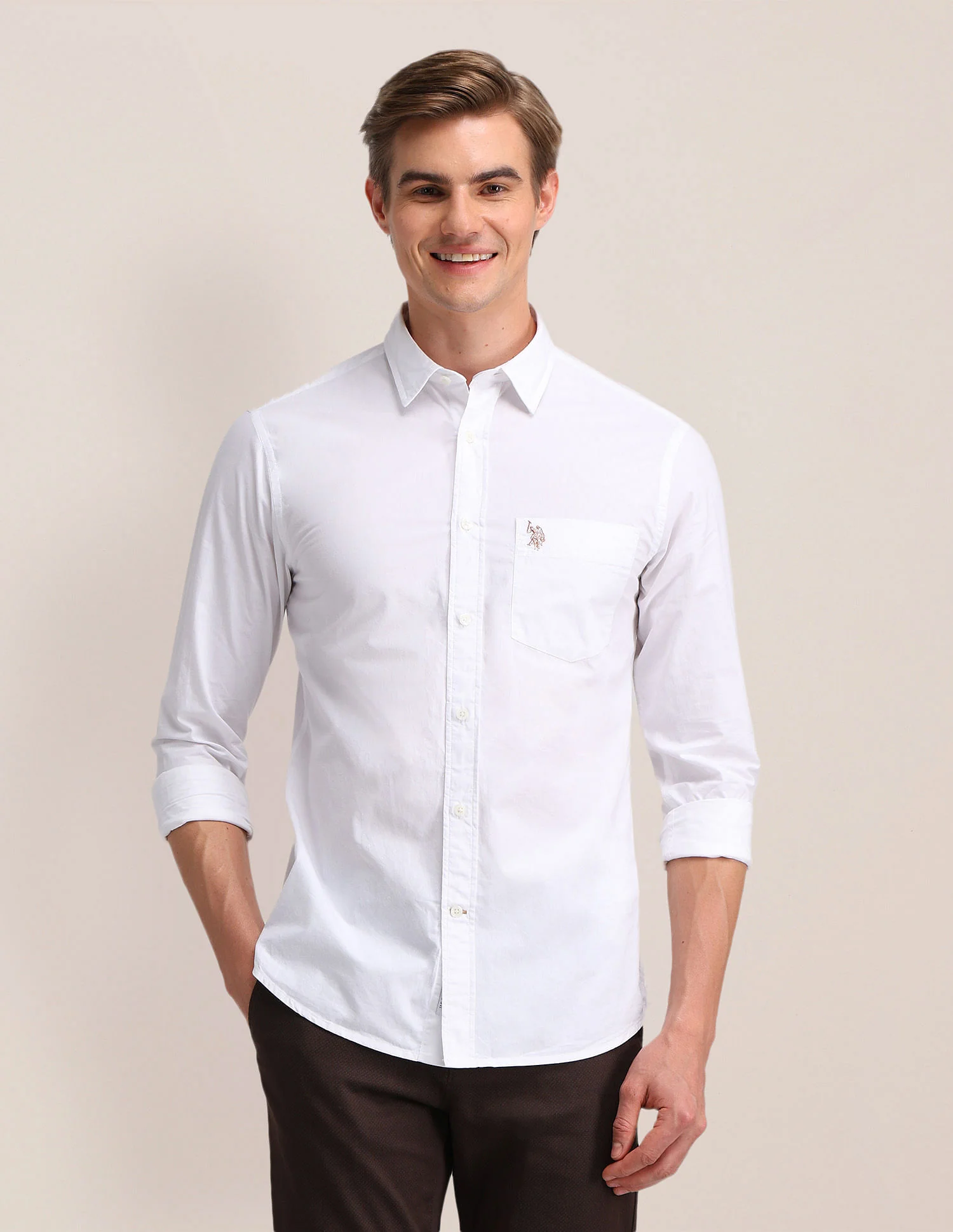 Dobby Weave Slim Fit Shirt - Image 6