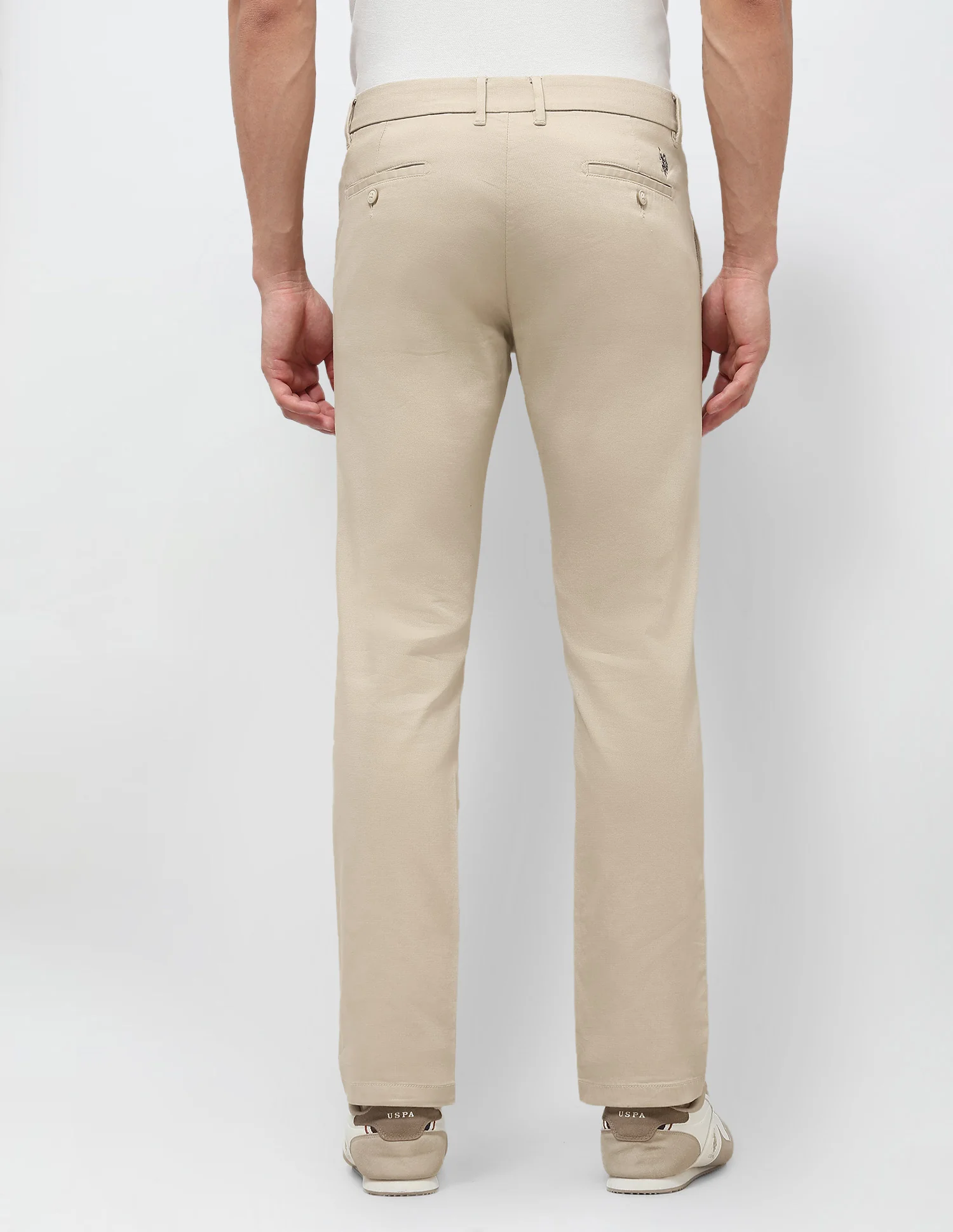Dobby Weave Slim Fit Trousers - Image 5