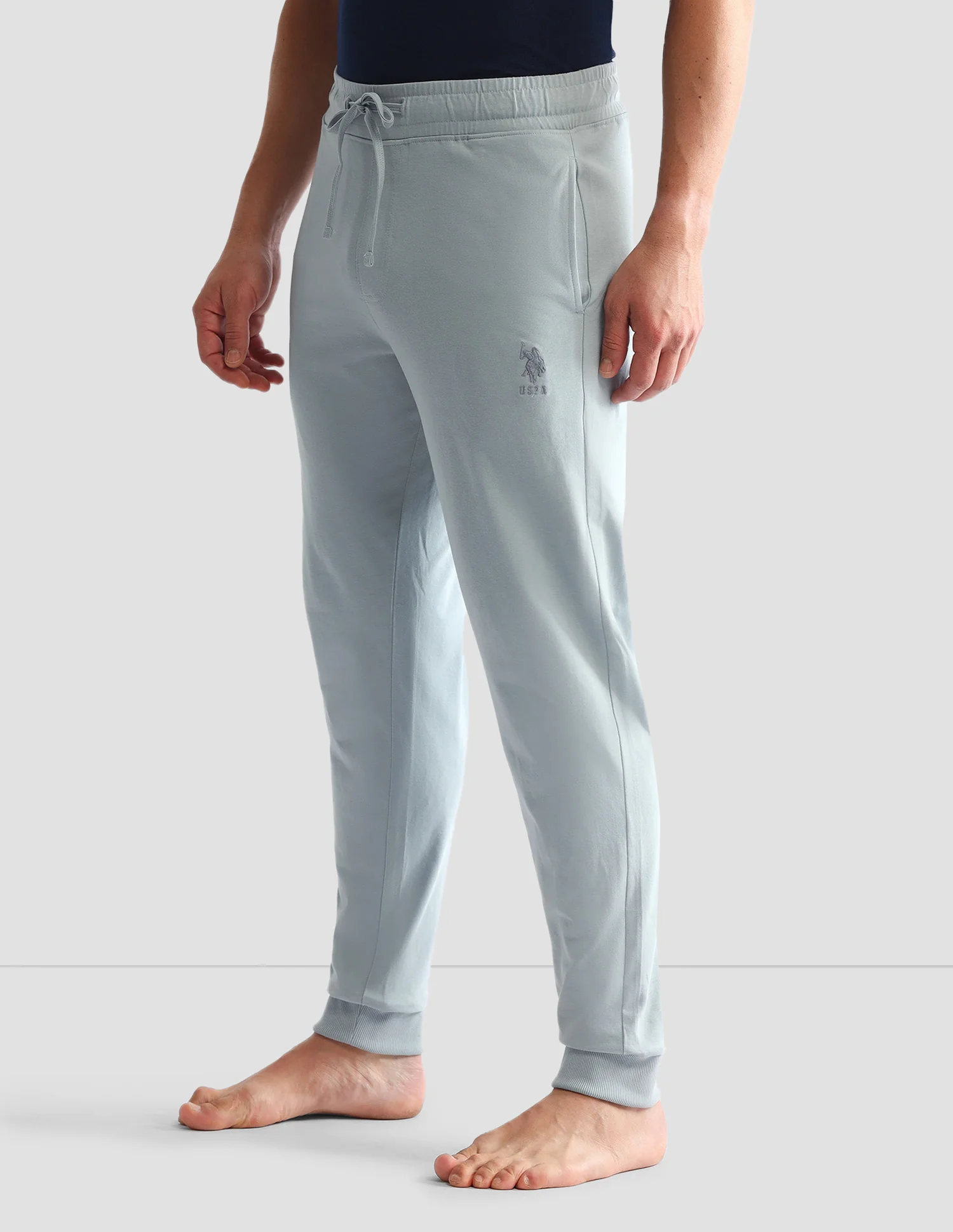 Drawstring Waist Mid-Rise Solid OJ007 Joggers - Image 5