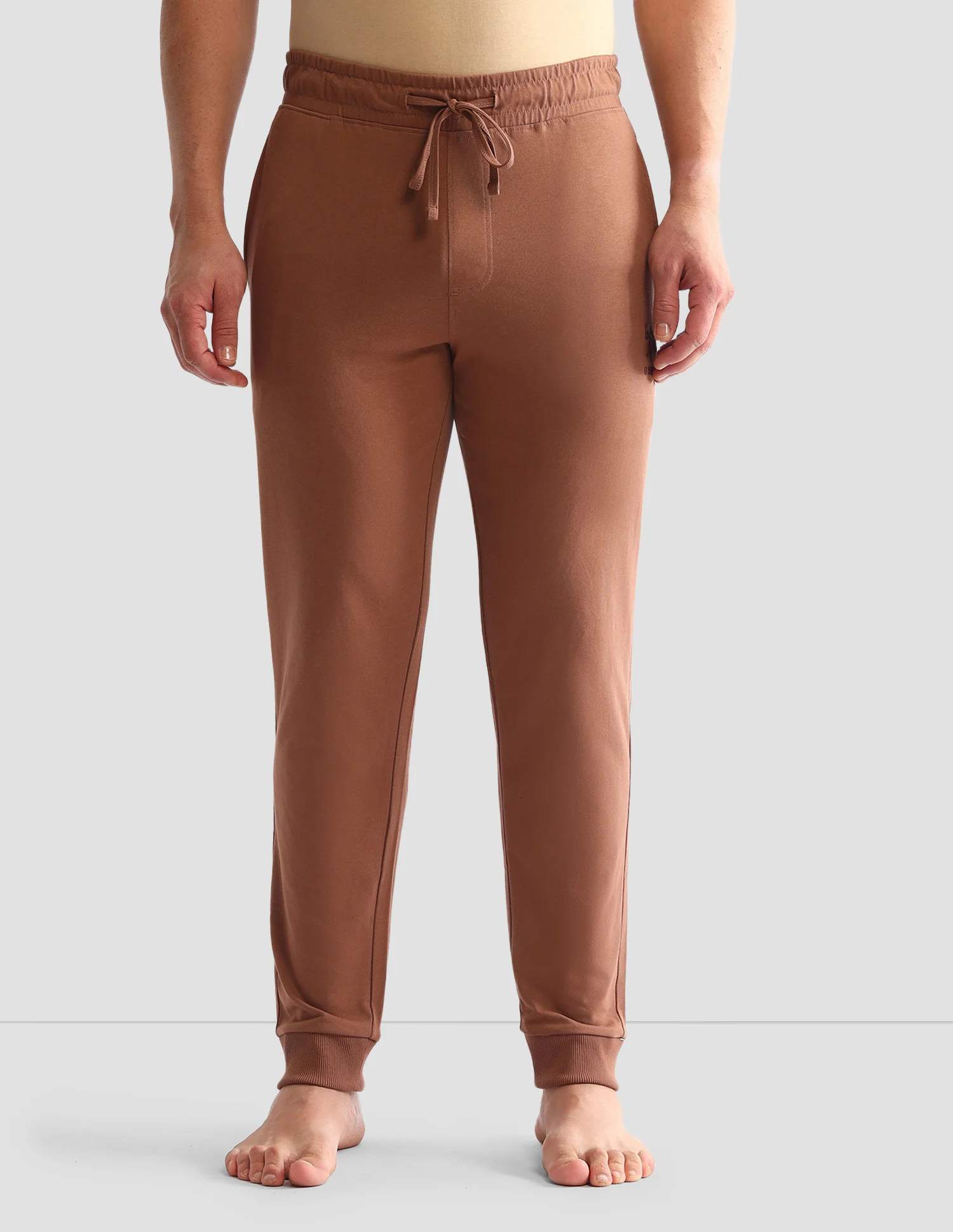 Drawstring Waist Mid-Rise Solid OJ007 Joggers - Image 7
