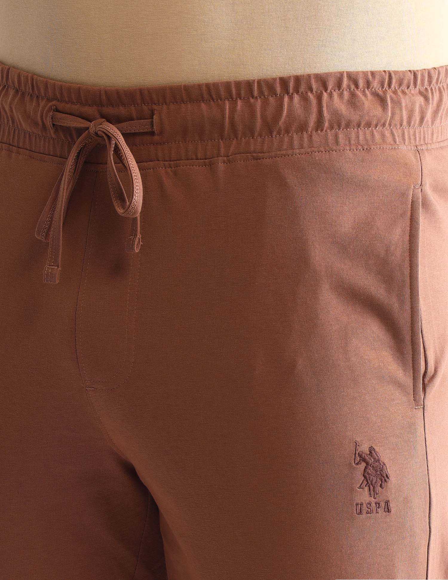 Drawstring Waist Mid-Rise Solid OJ007 Joggers - Image 8