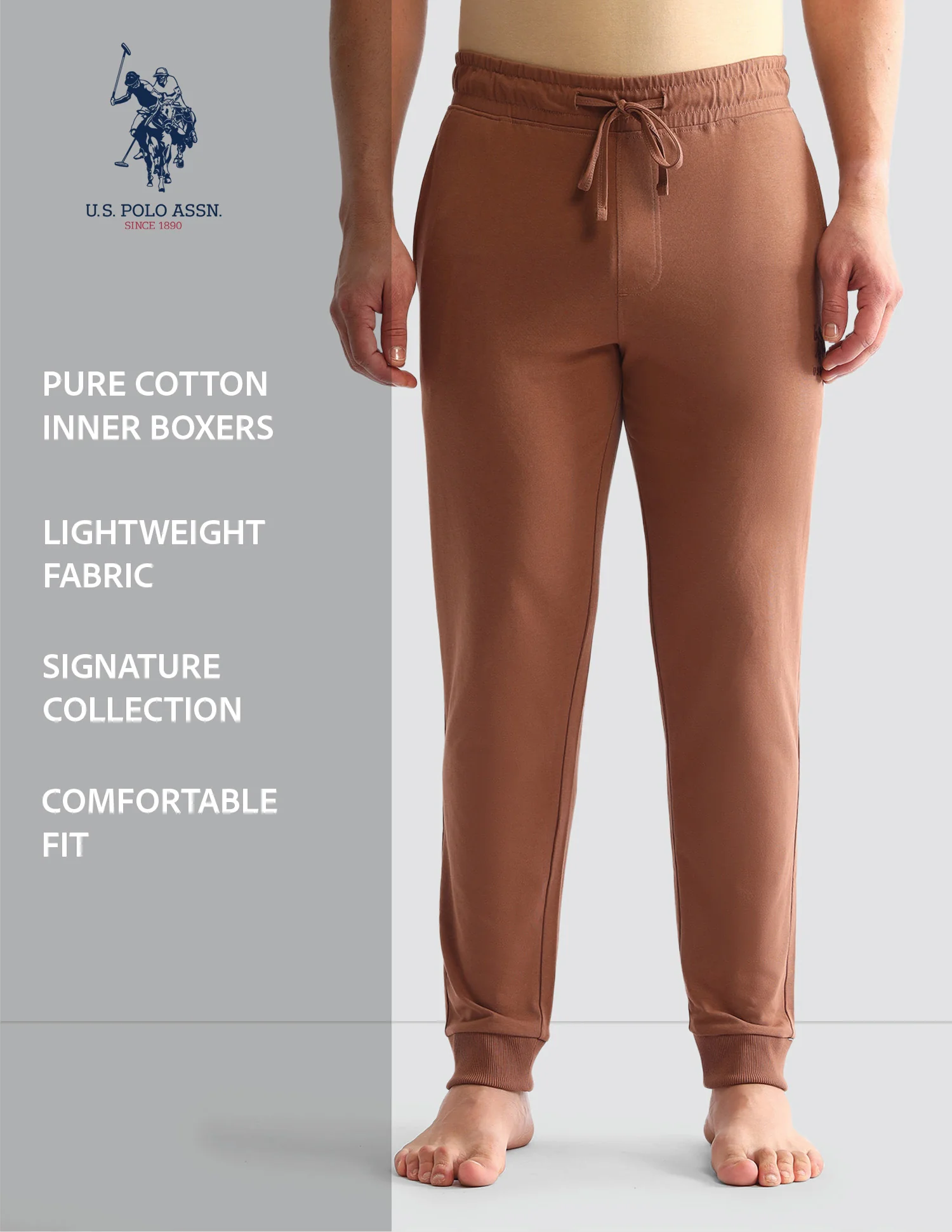 Drawstring Waist Mid-Rise Solid OJ007 Joggers - Image 9