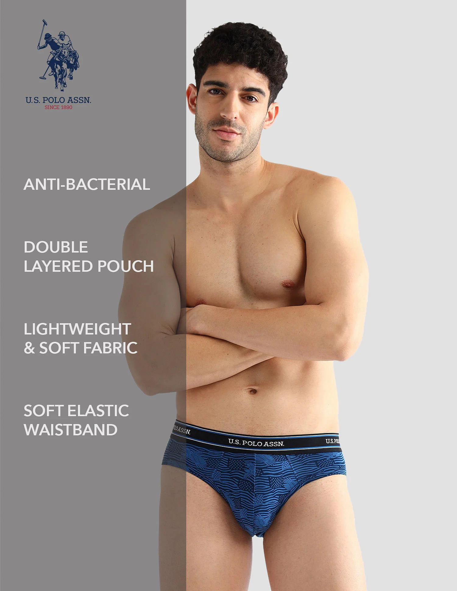 Elasticized Waist Printed I615 Briefs - Pack Of 2 - Image 10