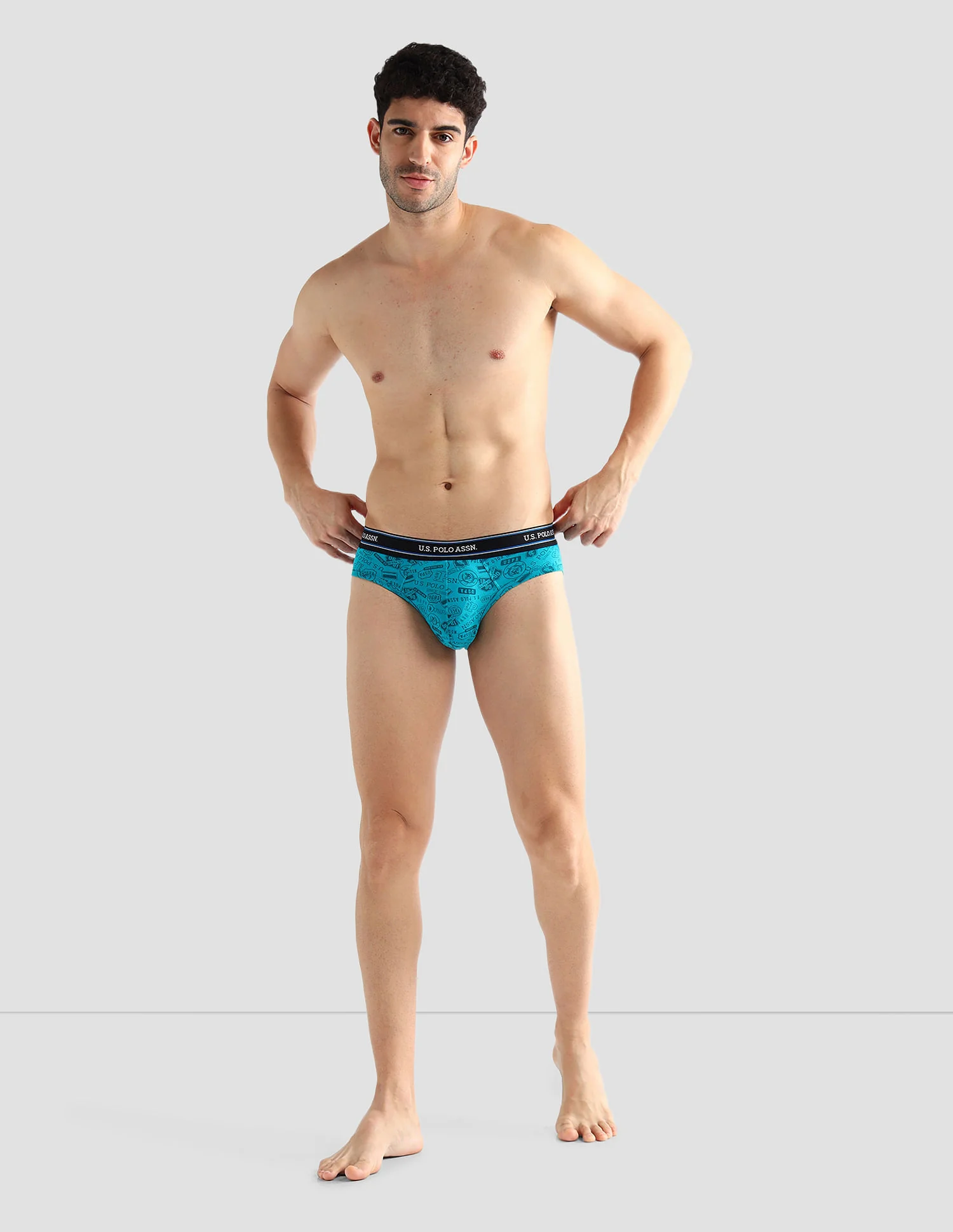 Elasticized Waist Printed I615 Briefs - Pack Of 2 - Image 4