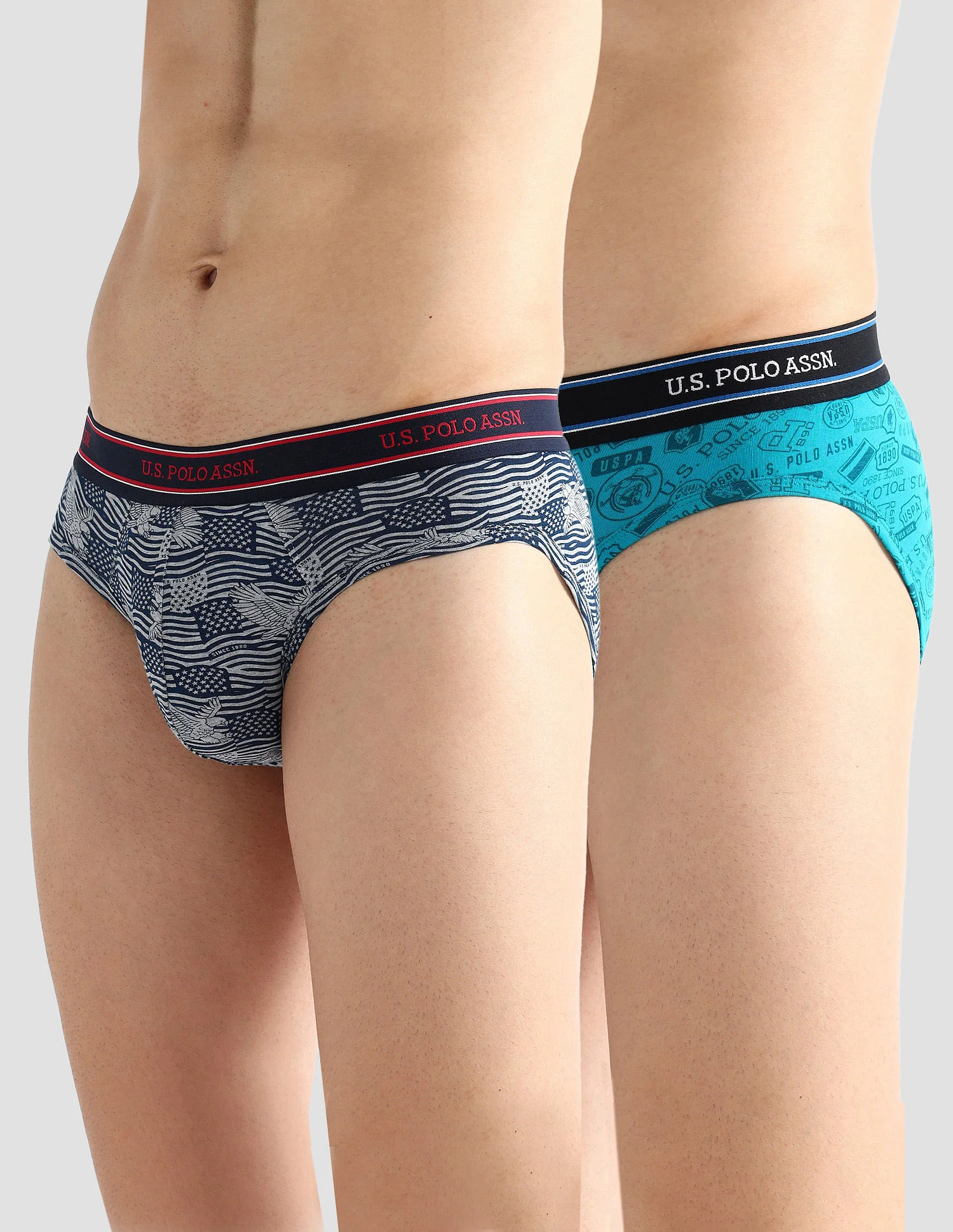 Elasticized Waist Printed I615 Briefs - Pack Of 2 - Image 7