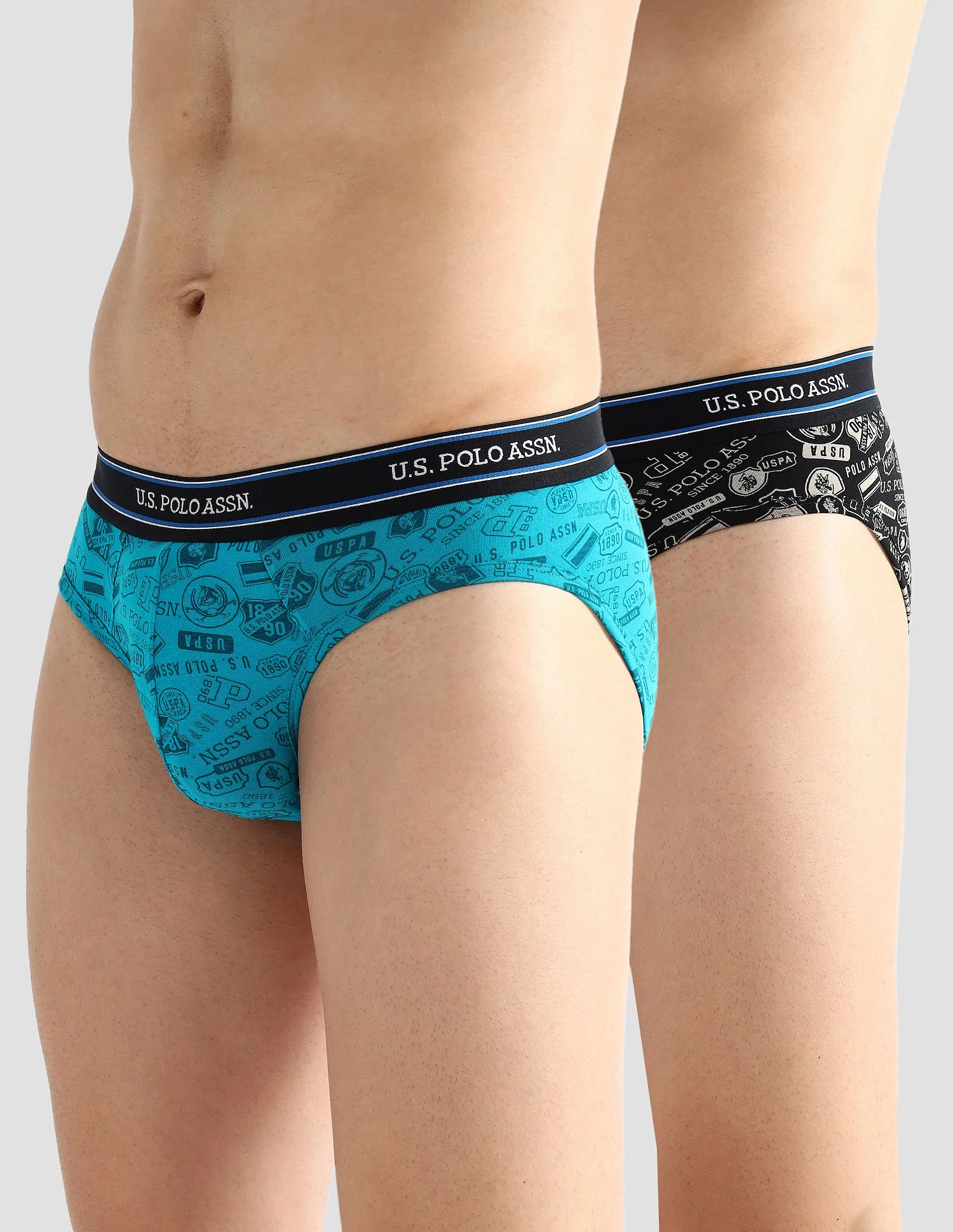 Elasticized Waist Printed I615 Briefs - Pack Of 2 - Image 7