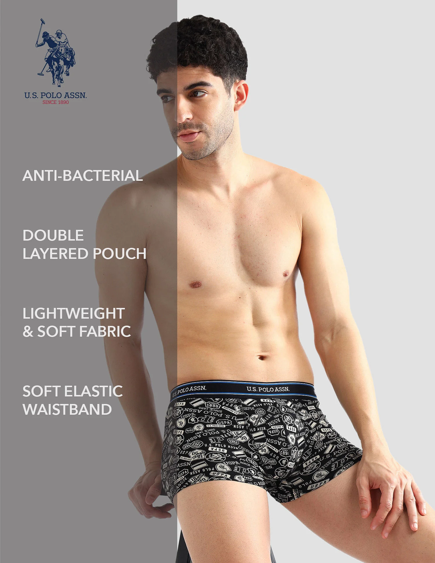 Elasticized Waist Printed I616 Trunks - Pack Of 2 - Image 10