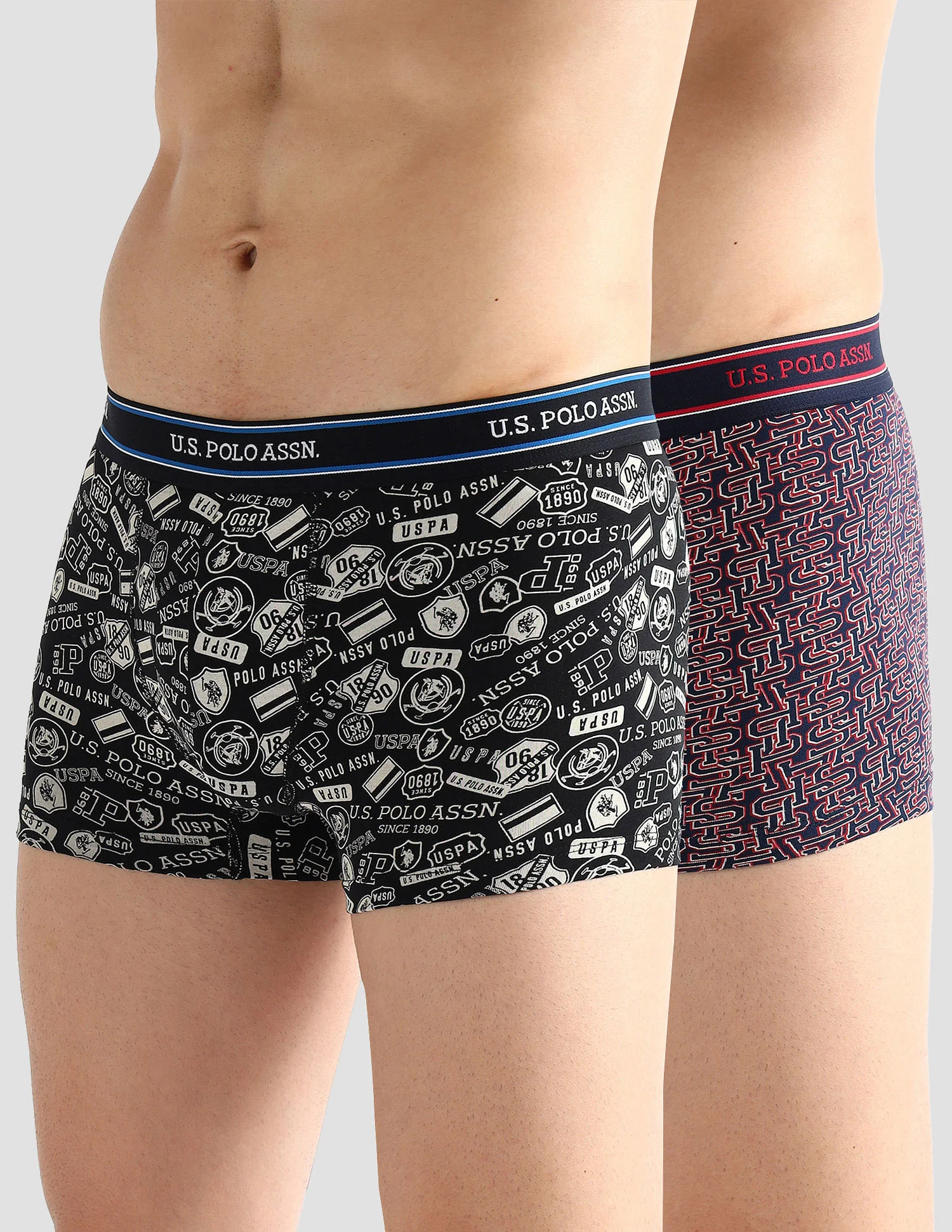 Elasticized Waist Printed I616 Trunks - Pack Of 2 - Image 7