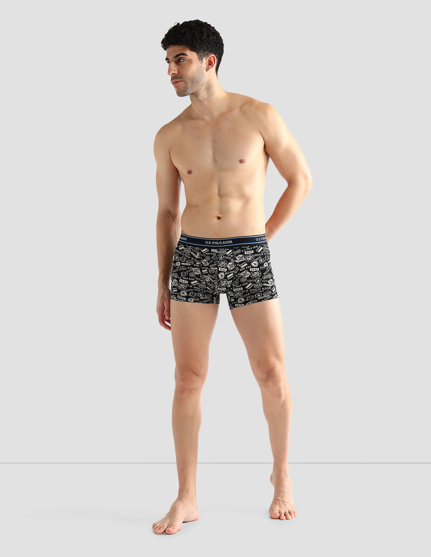 Elasticized Waist Printed I616 Trunks - Pack Of 2 - Image 4