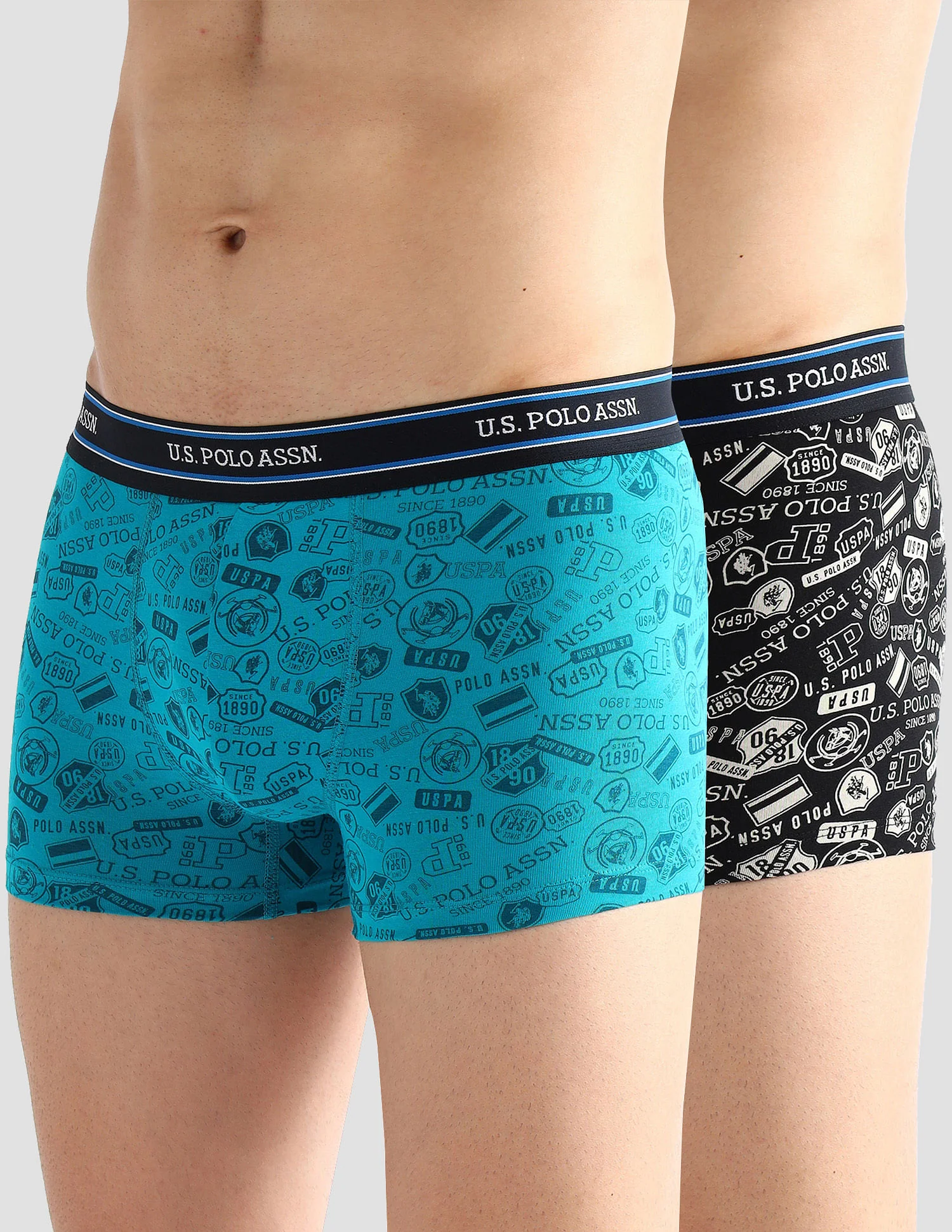 Elasticized Waist Printed I616 Trunks - Pack Of 2 - Image 7
