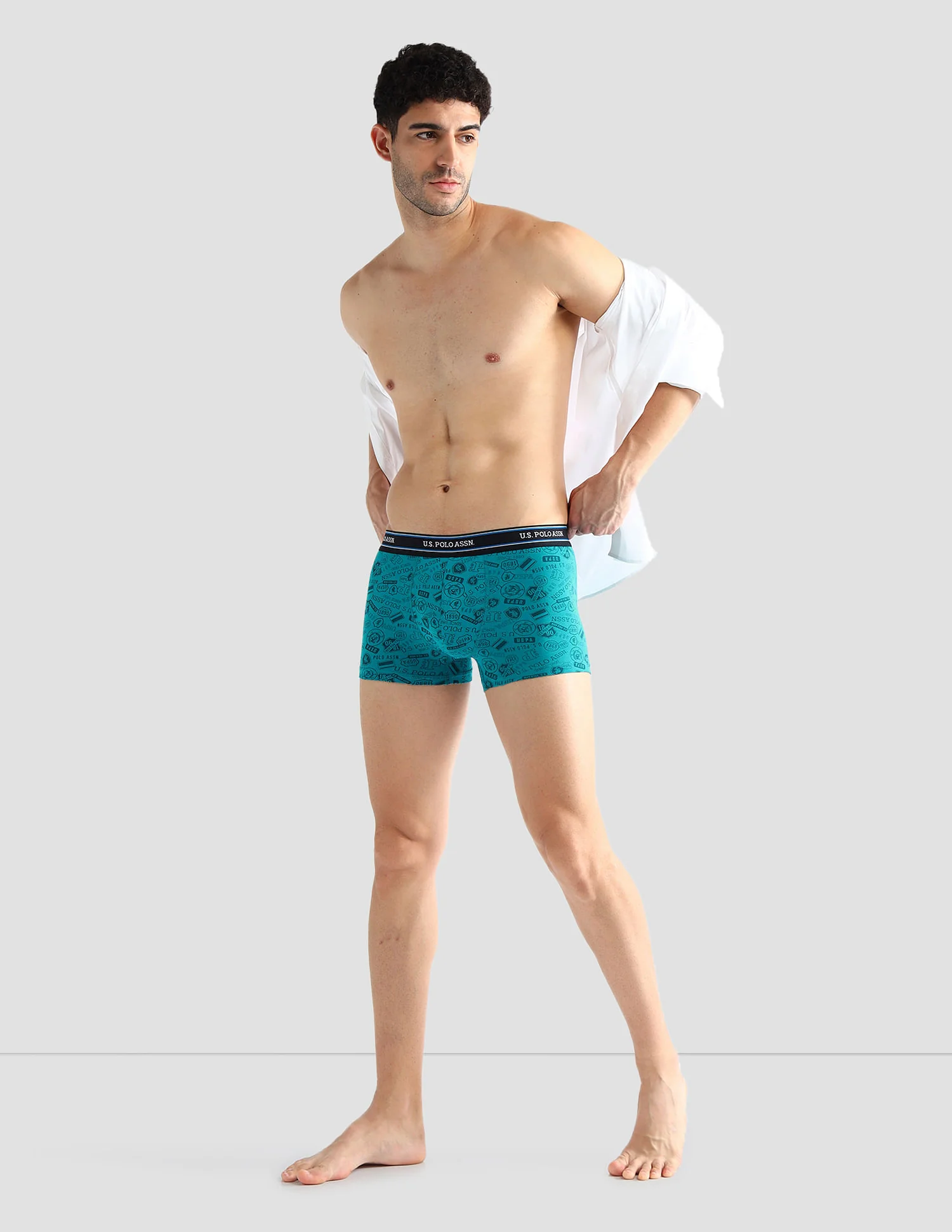 Elasticized Waist Printed I616 Trunks - Pack Of 2 - Image 3