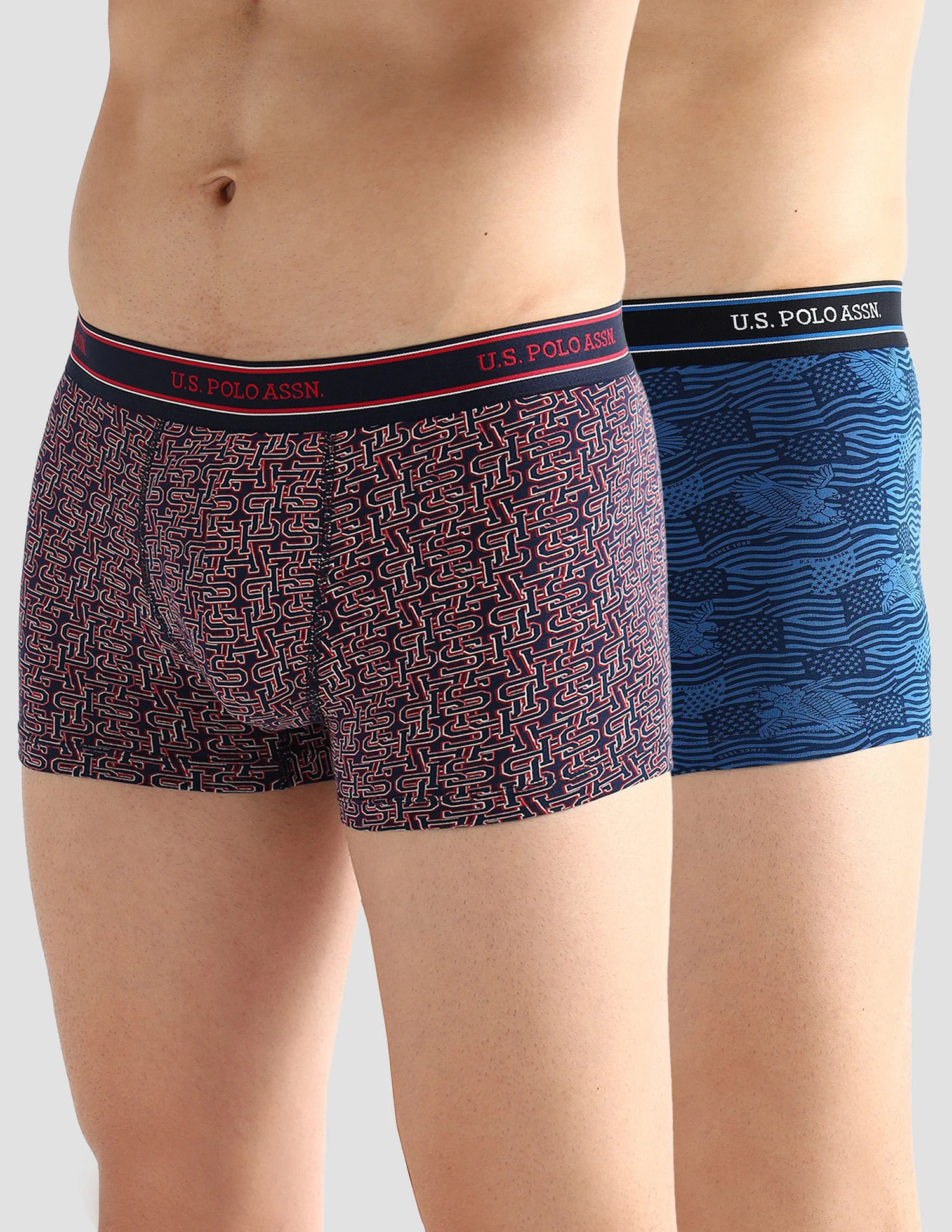 Elasticized Waist Printed I616 Trunks - Pack Of 2 - Image 7
