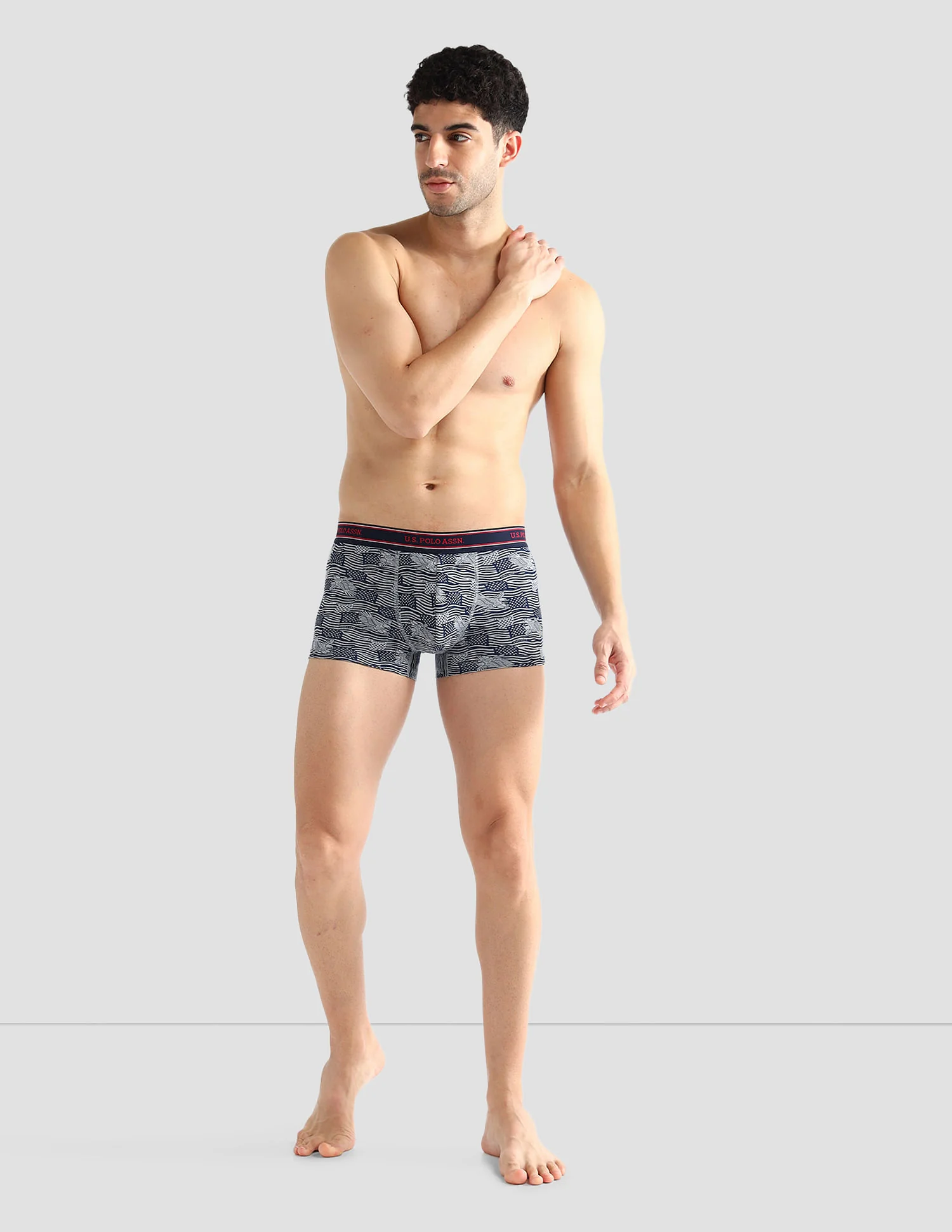Elasticized Waist Printed I616 Trunks - Pack Of 2 - Image 4