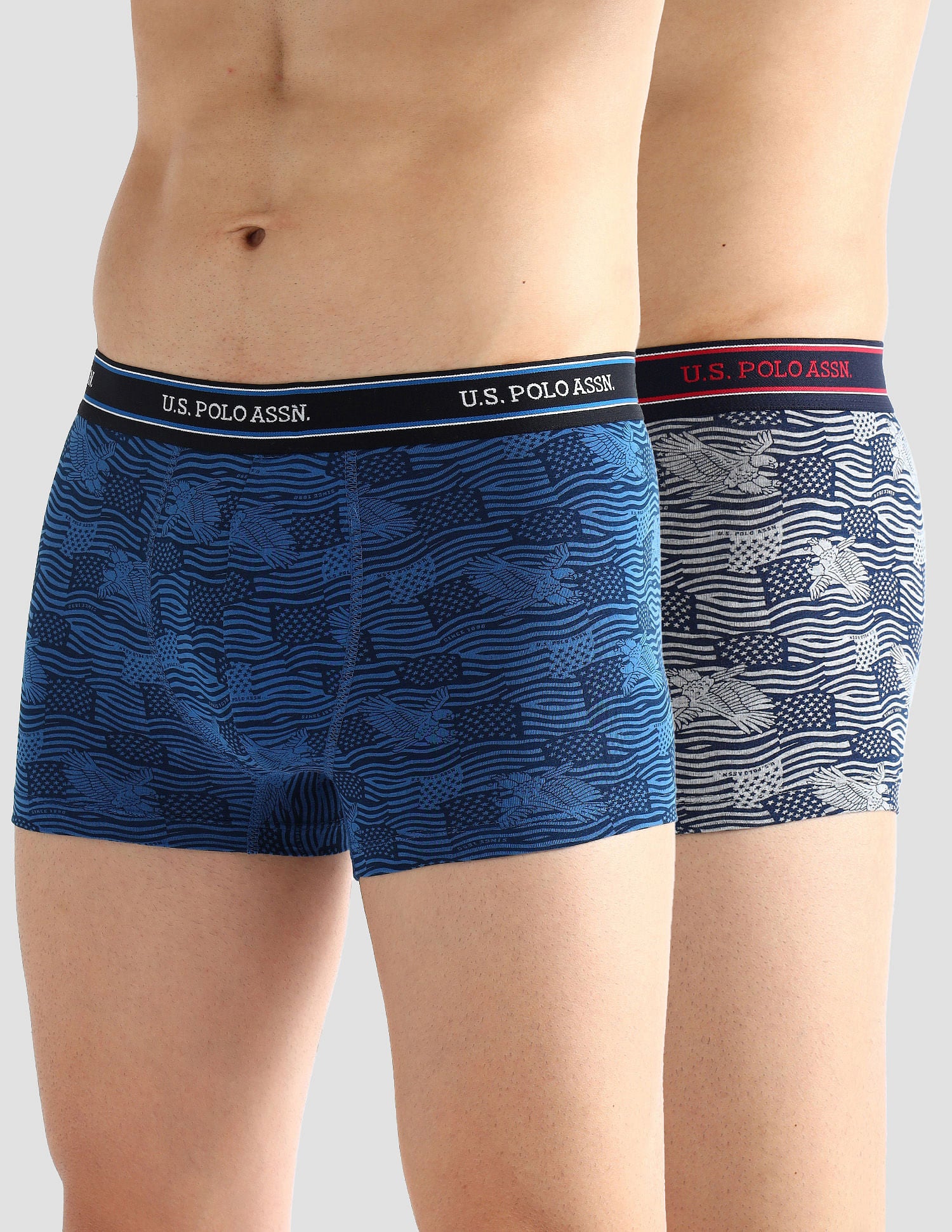 Elasticized Waist Printed I616 Trunks - Pack Of 2 - Image 7