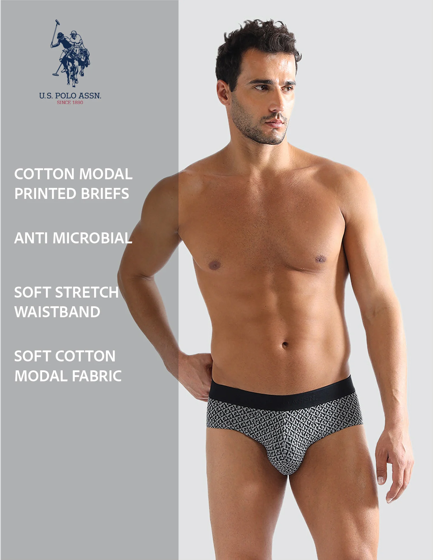 Elasticized Waist Printed PB005 Briefs - Pack of 1 - Image 8