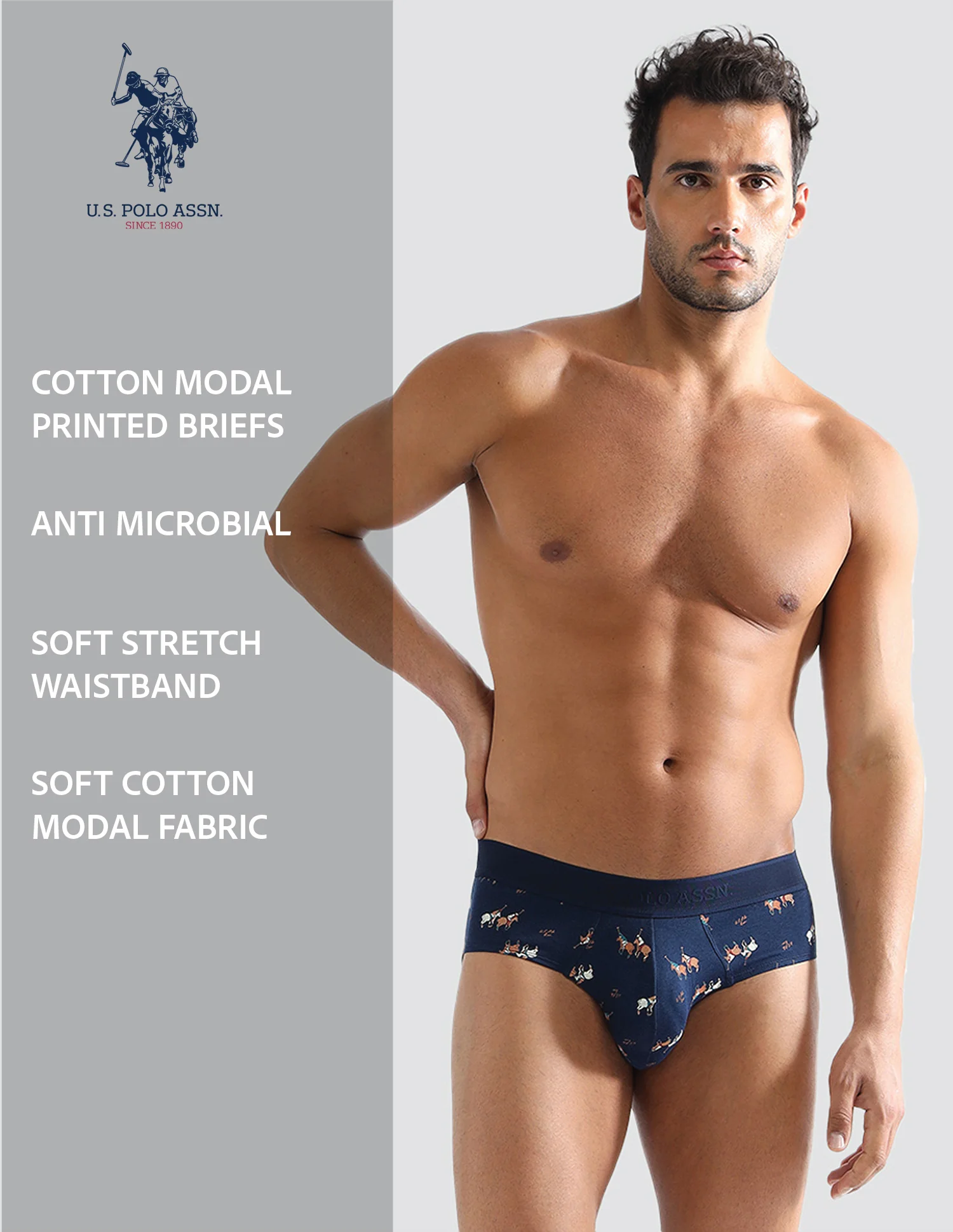 Elasticized Waist Printed PB005 Briefs - Pack of 1 - Image 8