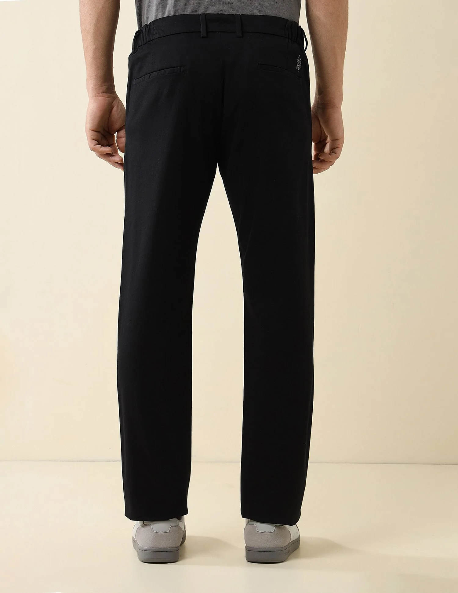 Elasticized Waist Slim Fit Trousers - Image 5
