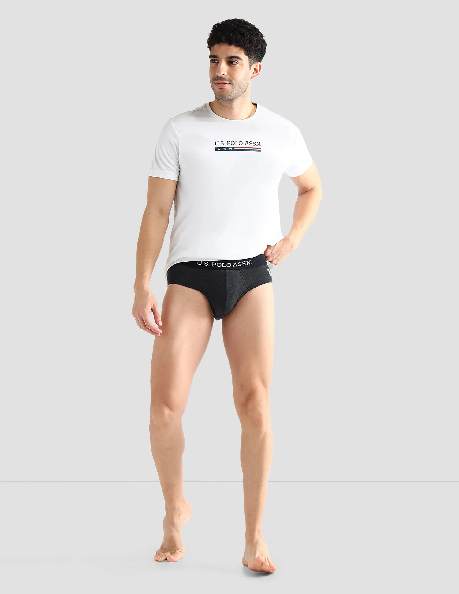 Elasticized Waist Solid OEB13 Briefs - Pack Of 3 - Image 3