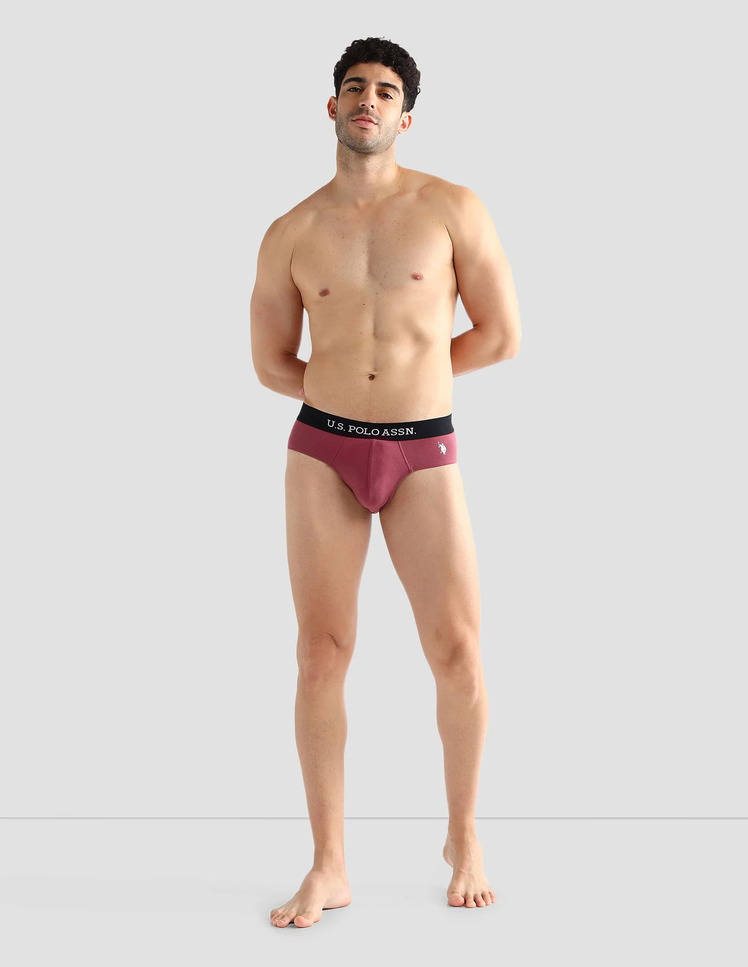 Elasticized Waist Solid OEB13 Briefs - Pack Of 3 - Image 4