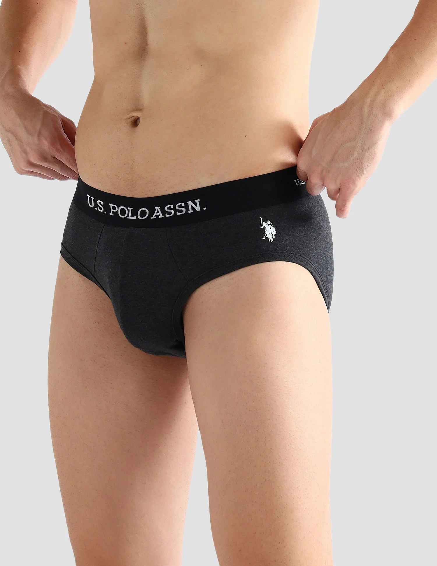 Elasticized Waist Solid OEB13 Briefs - Pack Of 3 - Image 6