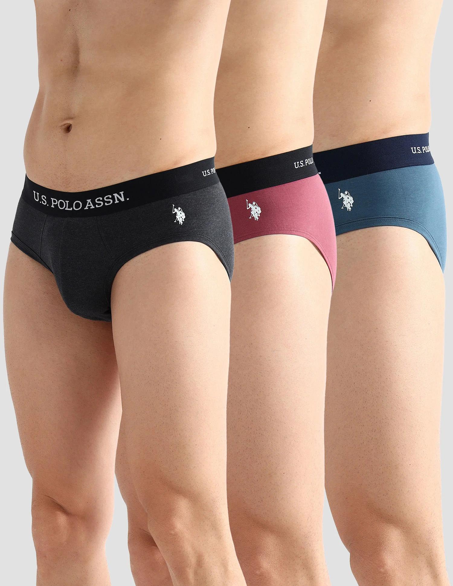 Elasticized Waist Solid OEB13 Briefs - Pack Of 3 - Image 7