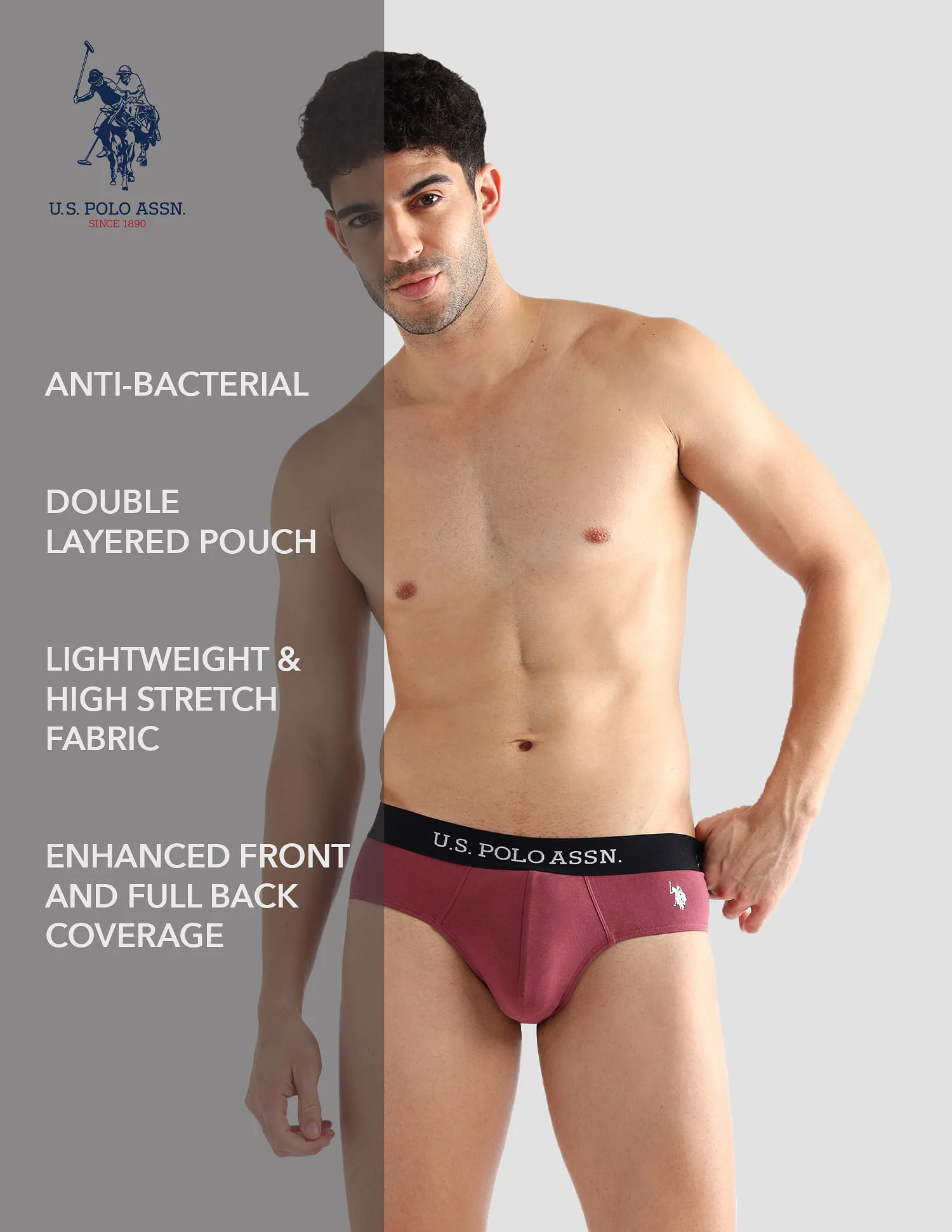 Elasticized Waist Solid OEB13 Briefs - Pack Of 3 - Image 12