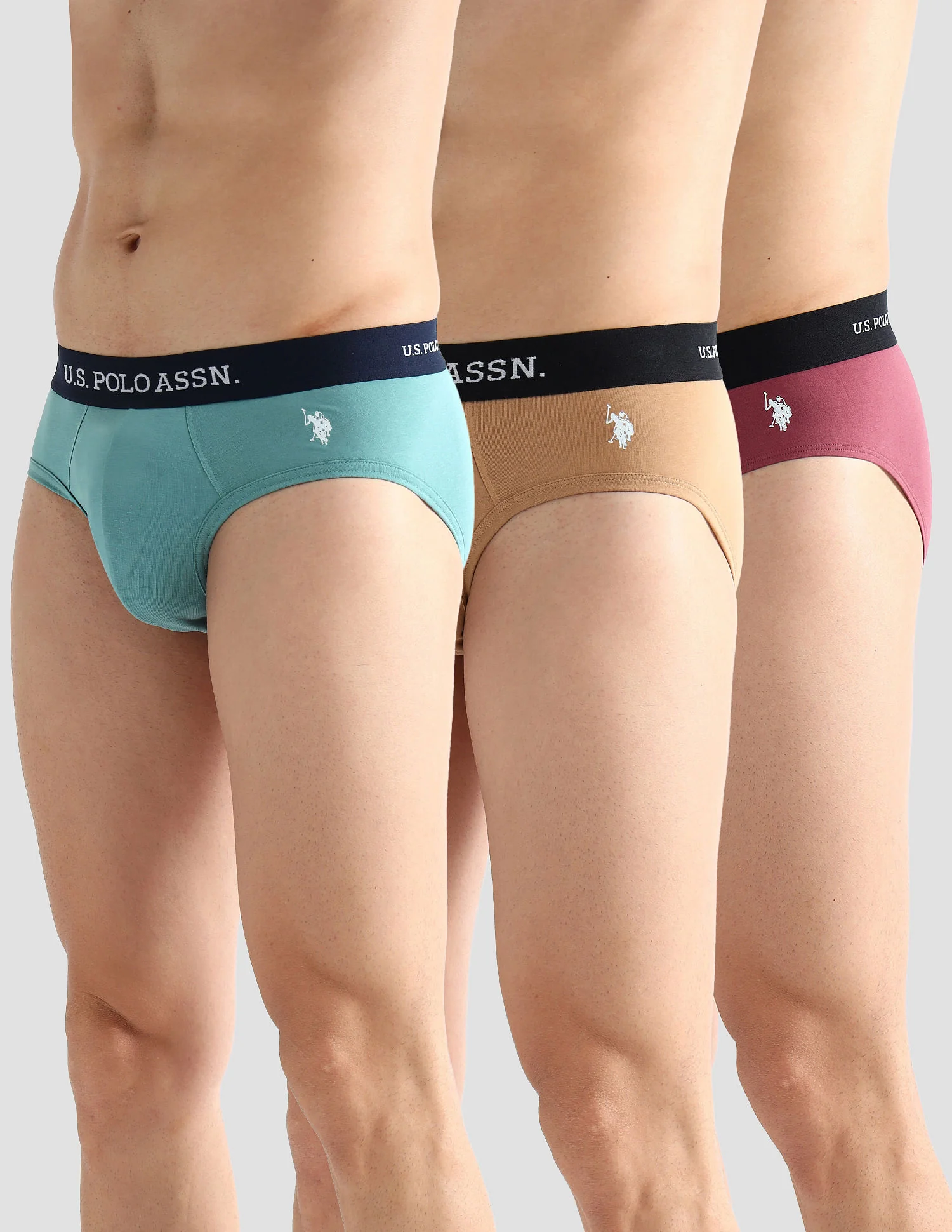 Elasticized Waist Solid OEB13 Briefs - Pack Of 3 - Image 7