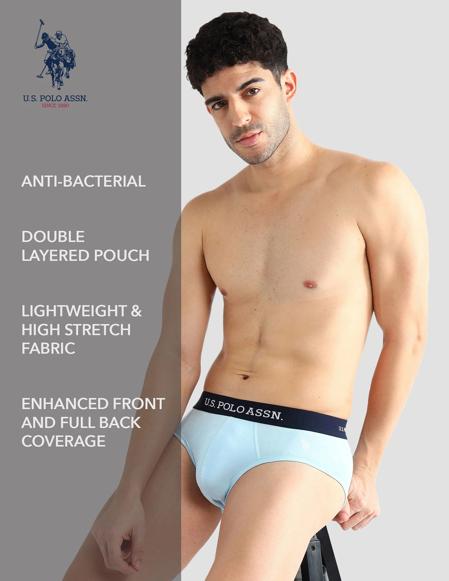 Elasticized Waist Solid OEB13 Briefs - Pack Of 3 - Image 12