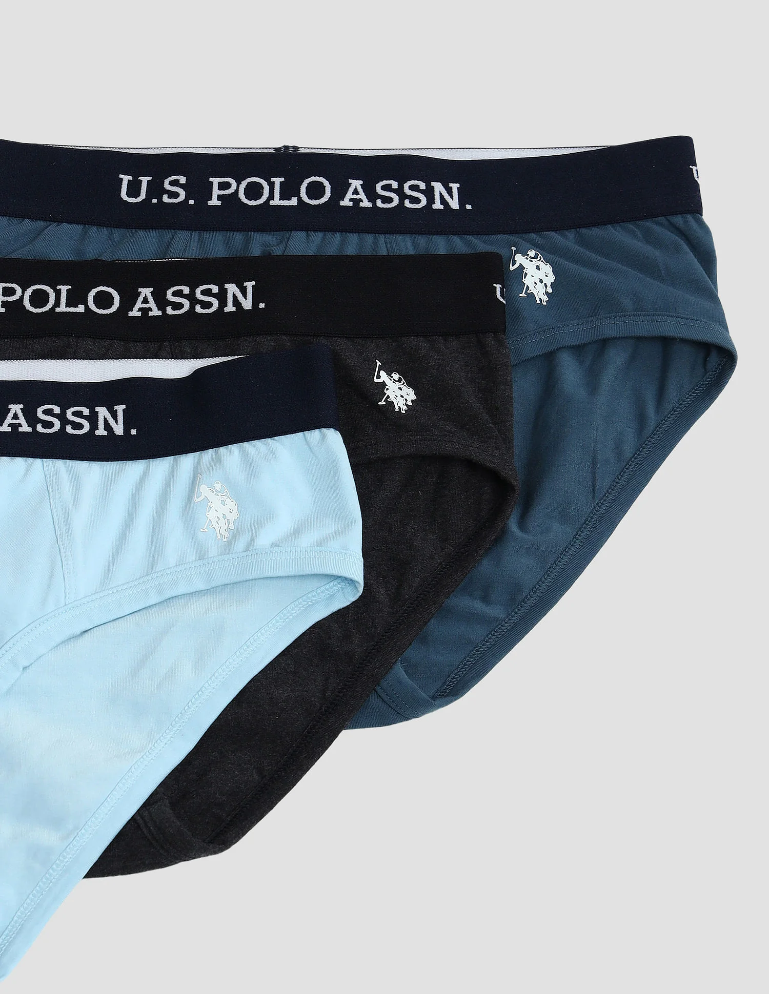 Elasticized Waist Solid OEB13 Briefs - Pack Of 3 - Image 2
