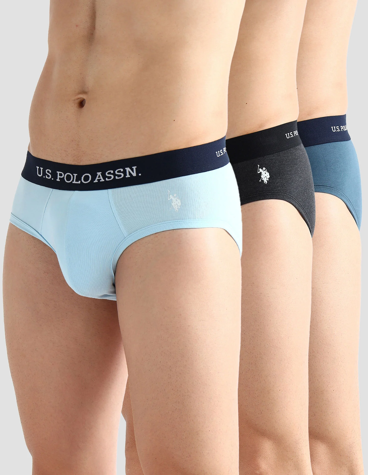 Elasticized Waist Solid OEB13 Briefs - Pack Of 3 - Image 7