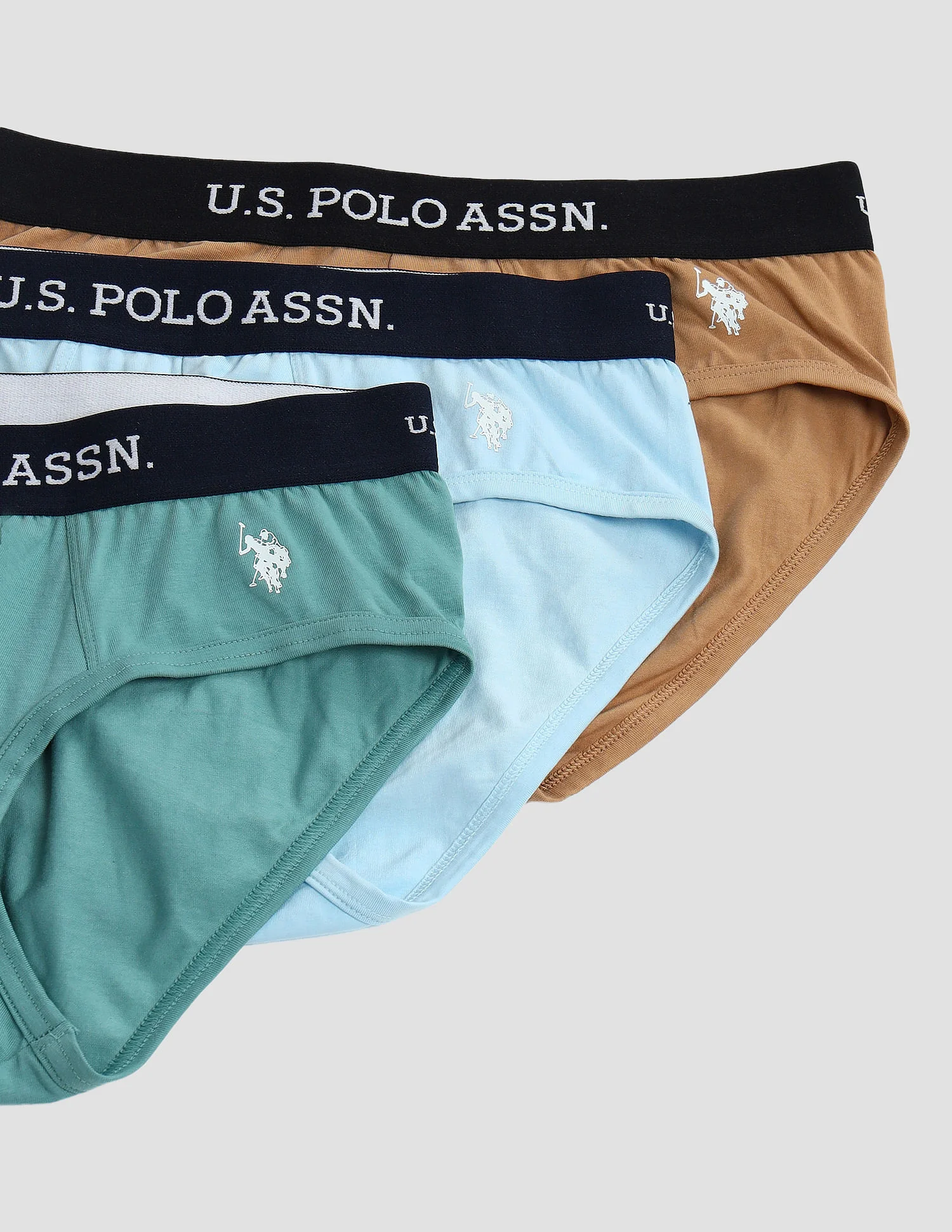 Elasticized Waist Solid OEB13 Briefs - Pack Of 3 - Image 2