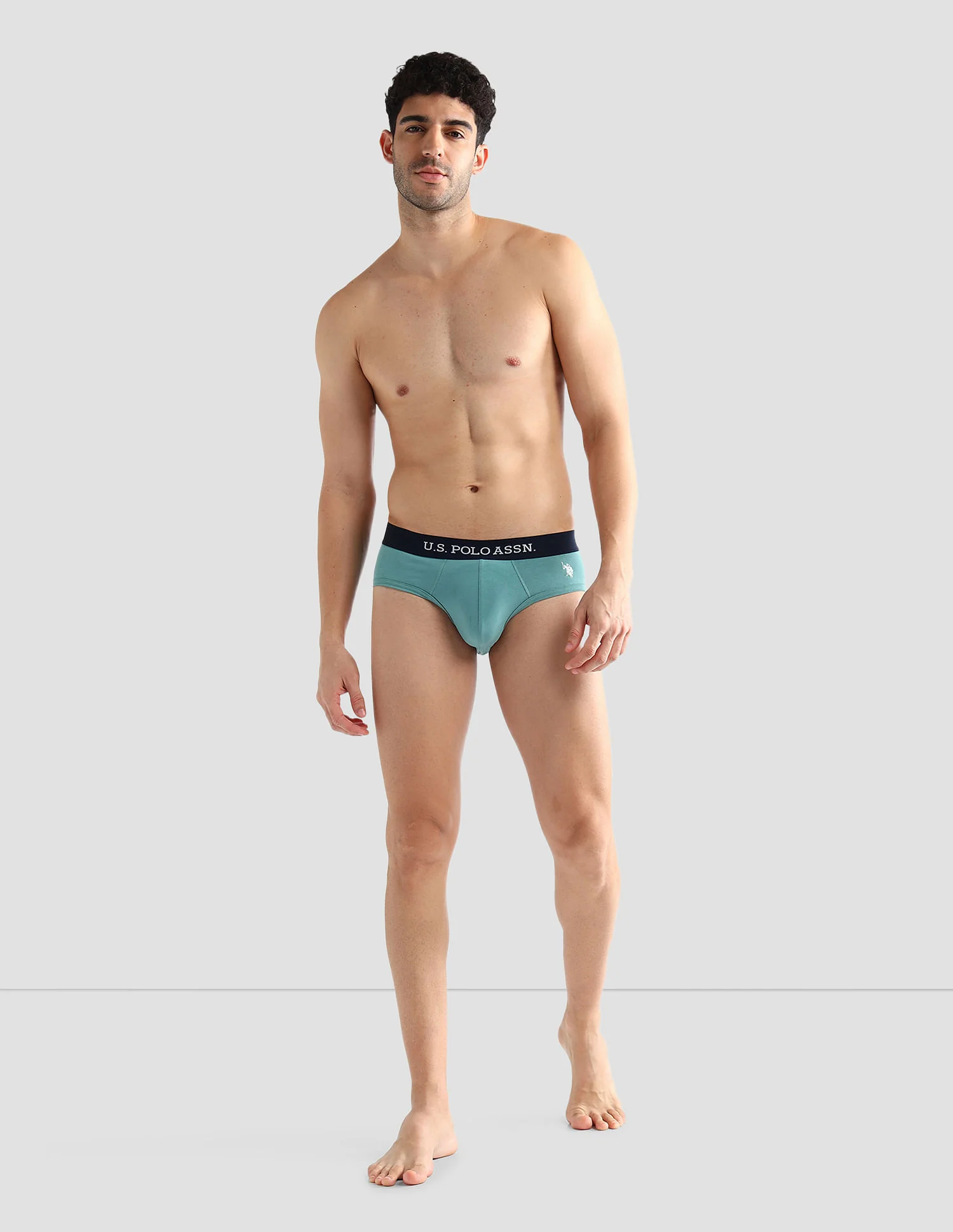 Elasticized Waist Solid OEB13 Briefs - Pack Of 3 - Image 3