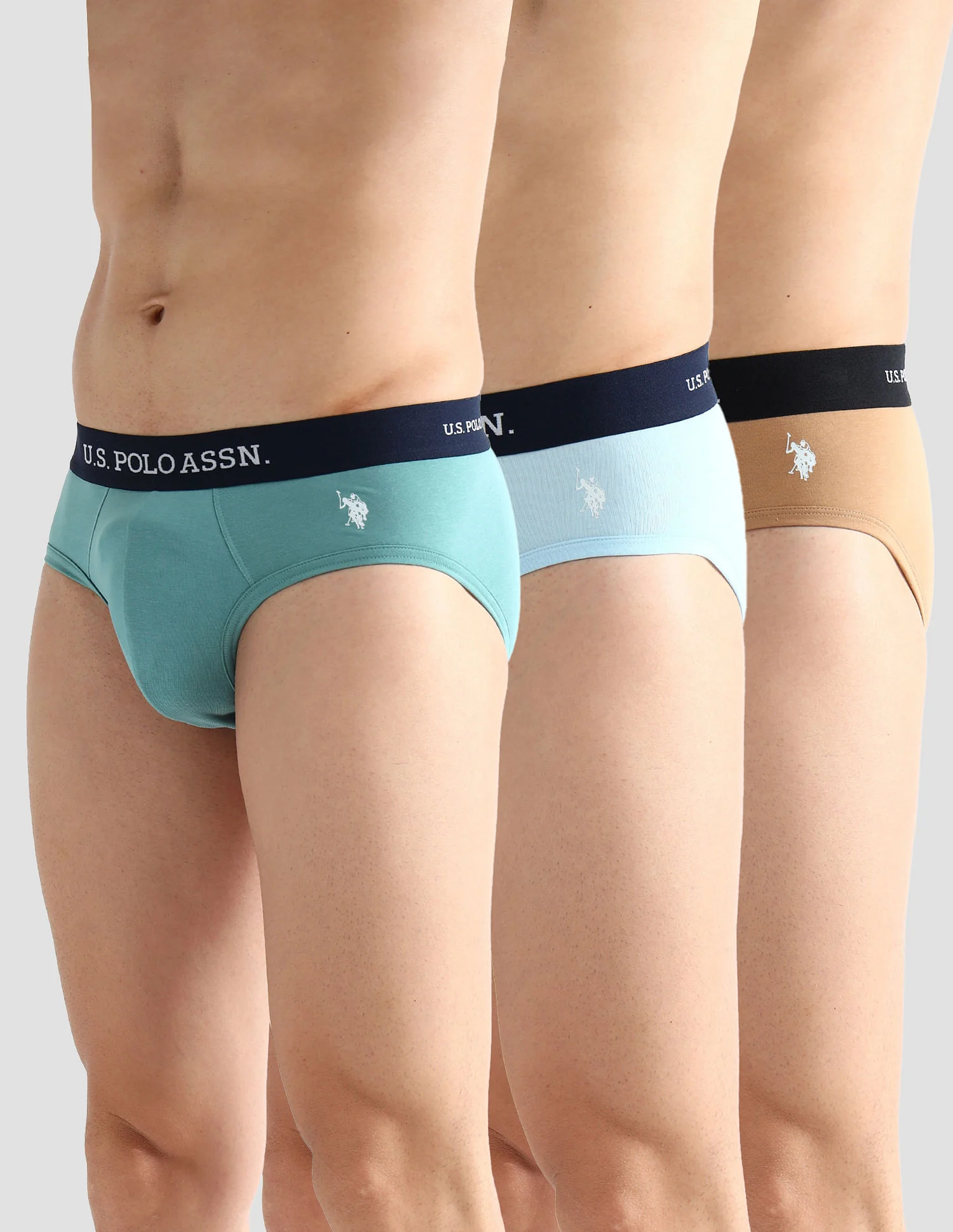 Elasticized Waist Solid OEB13 Briefs - Pack Of 3 - Image 7