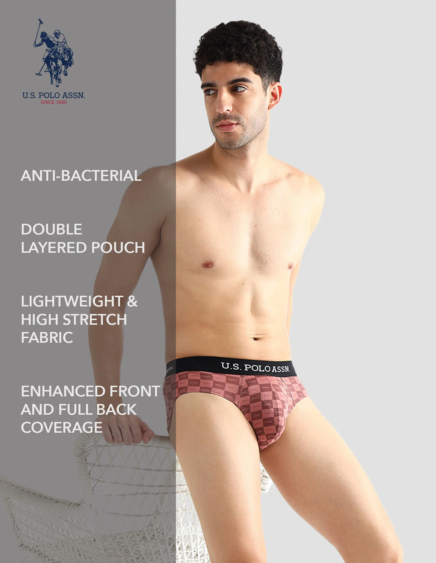 Elasticized Waist Solid OEB14 Briefs - Pack Of 3 - Image 12
