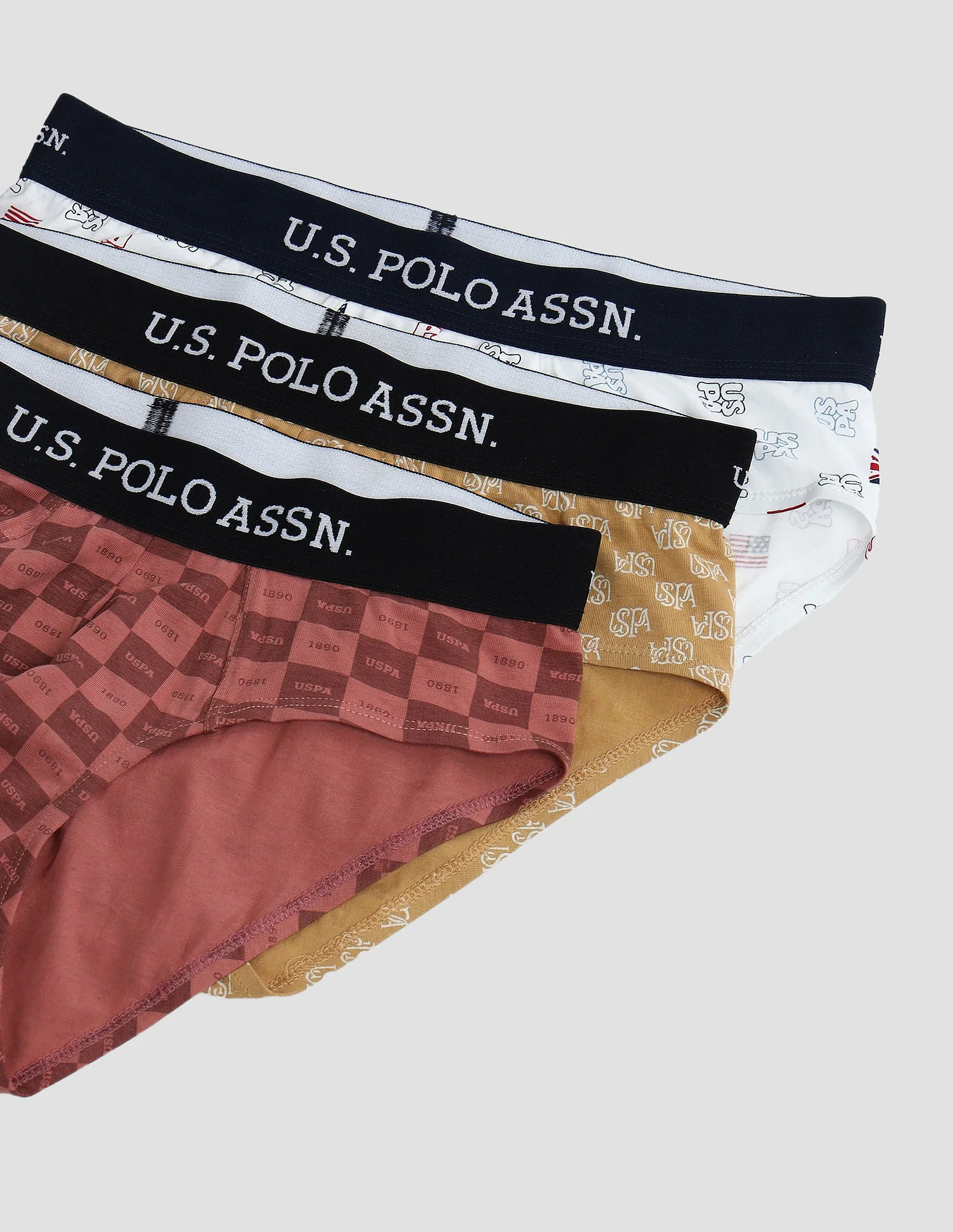 Elasticized Waist Solid OEB14 Briefs - Pack Of 3 - Image 2