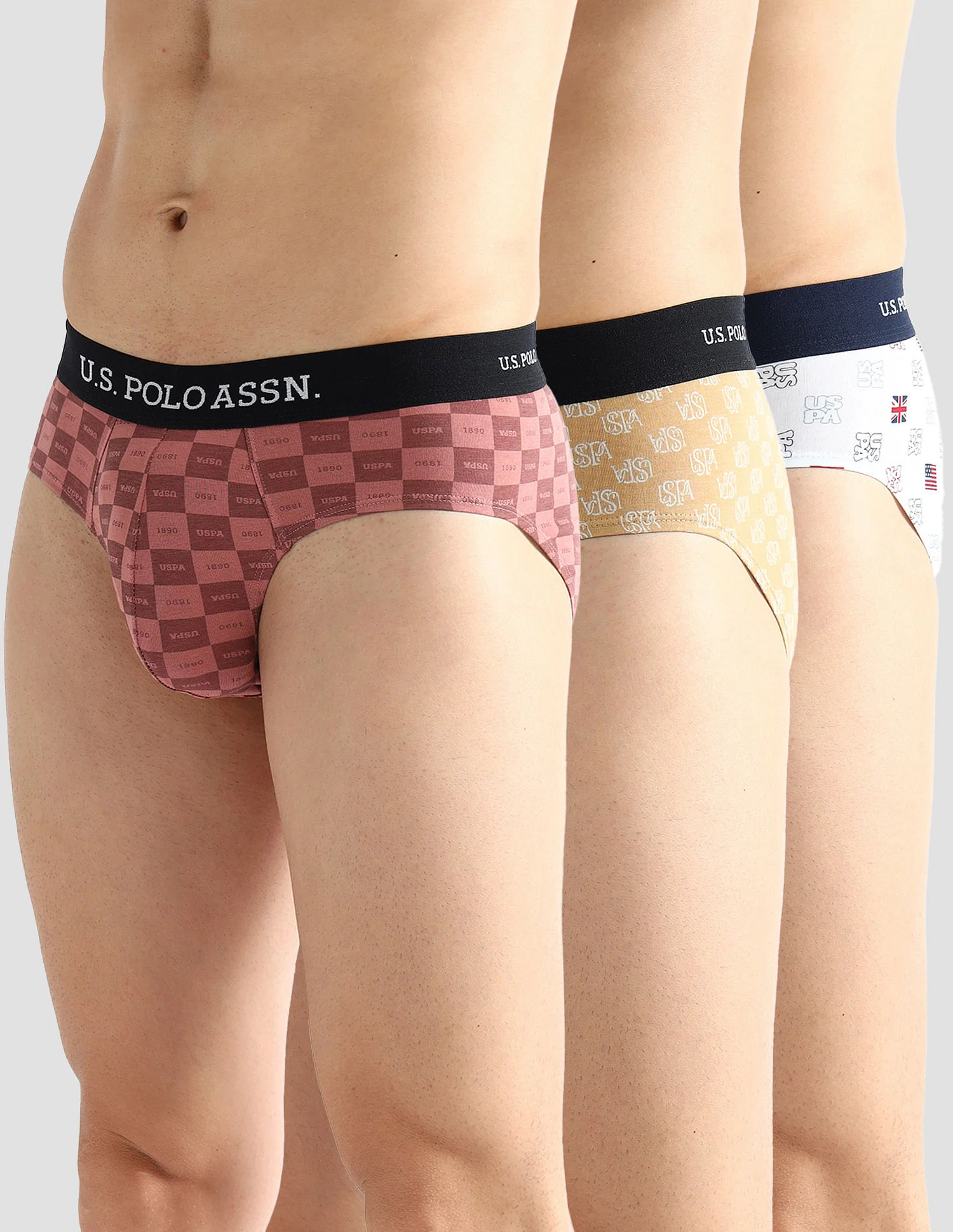 Elasticized Waist Solid OEB14 Briefs - Pack Of 3 - Image 7