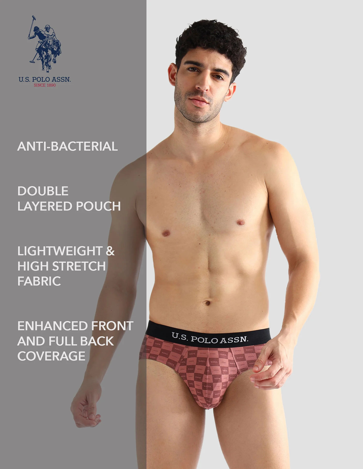 Elasticized Waist Solid OEB14 Briefs - Pack Of 3 - Image 12