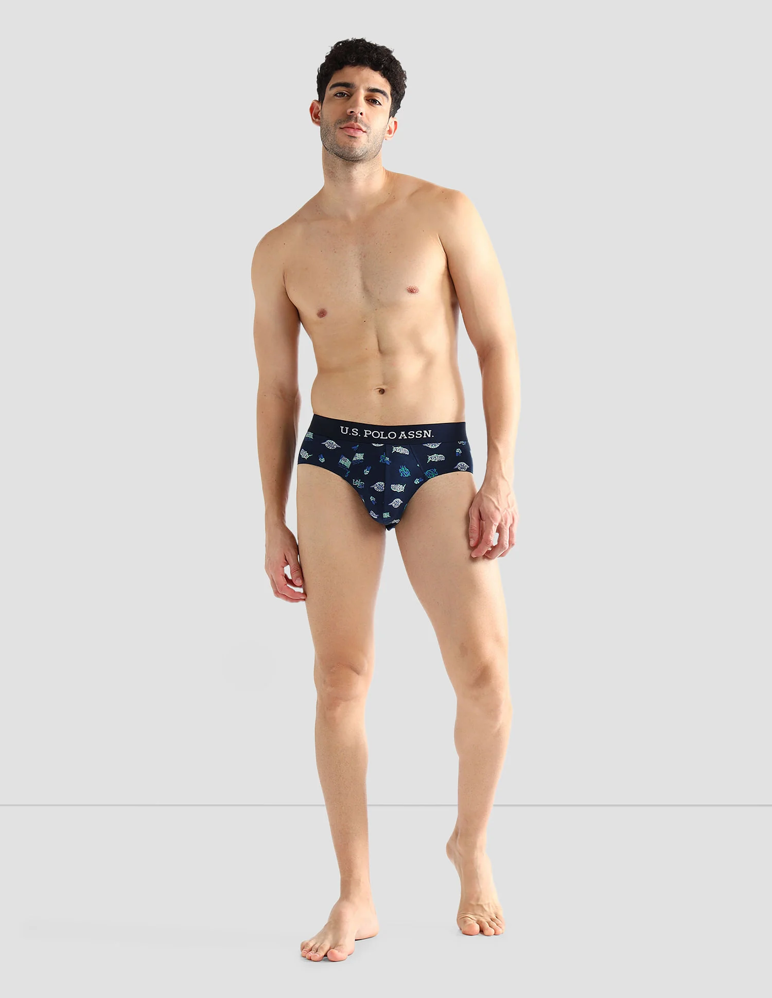 Elasticized Waist Solid OEB14 Briefs - Pack Of 3 - Image 3
