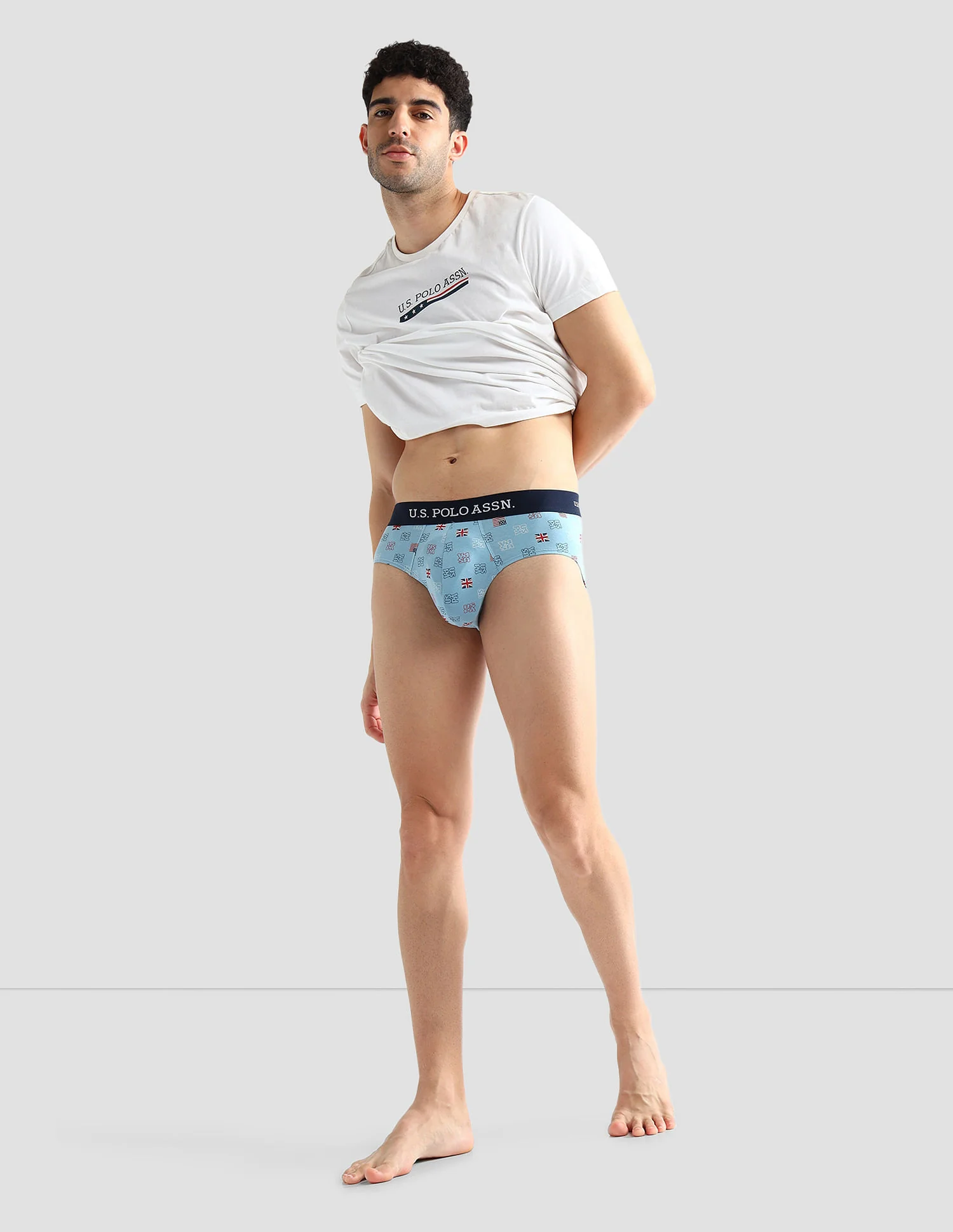 Elasticized Waist Solid OEB14 Briefs - Pack Of 3 - Image 3