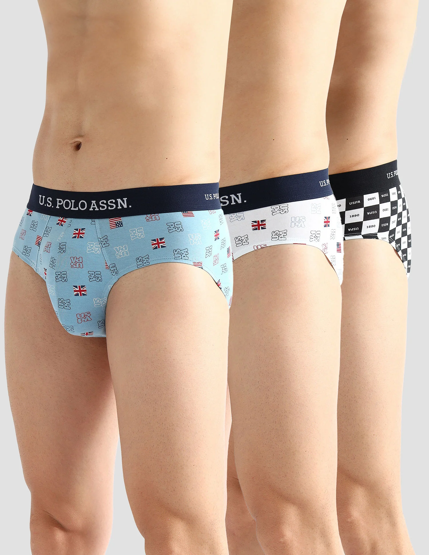Elasticized Waist Solid OEB14 Briefs - Pack Of 3 - Image 7