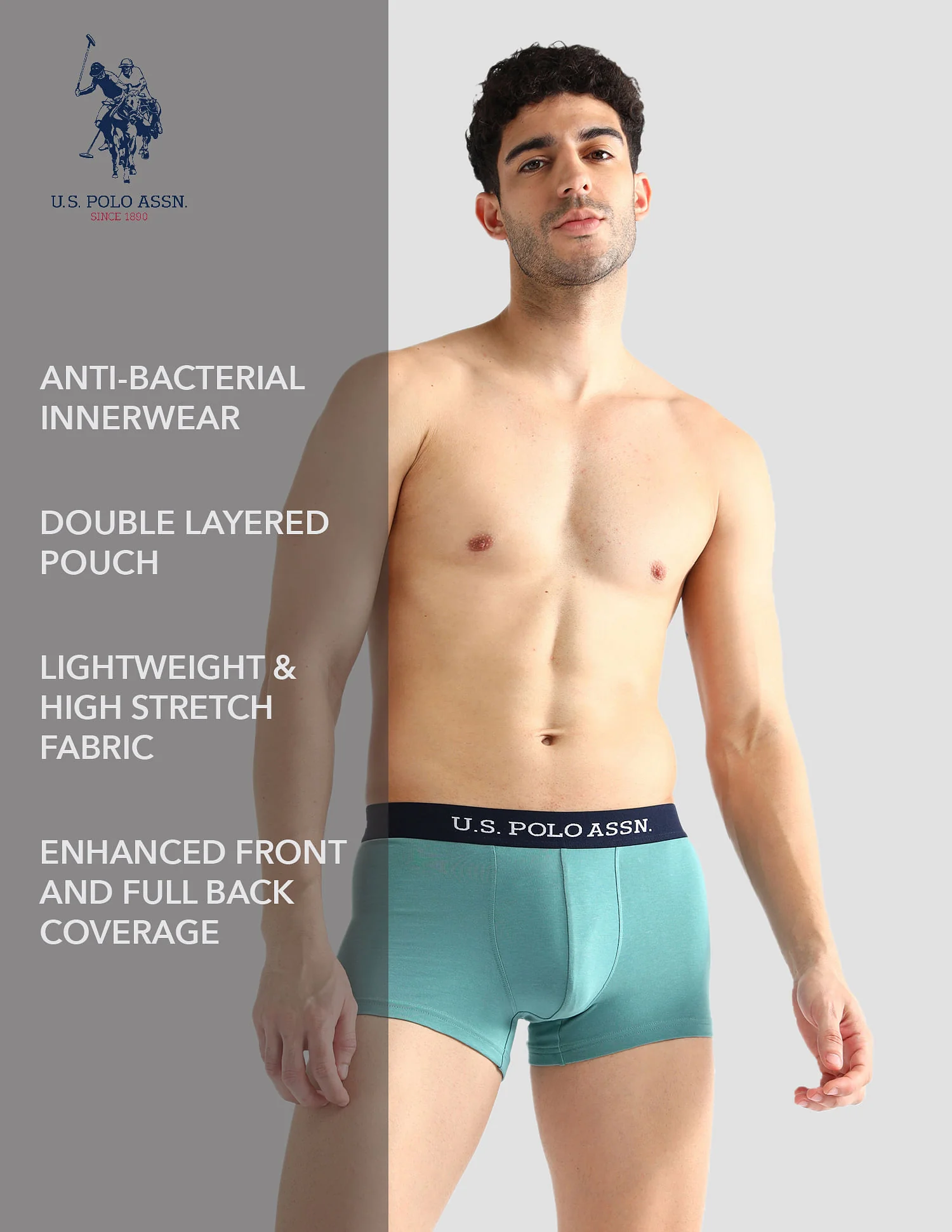 Elasticized Waist Solid OET13 Trunks - Pack Of 3 - Image 12