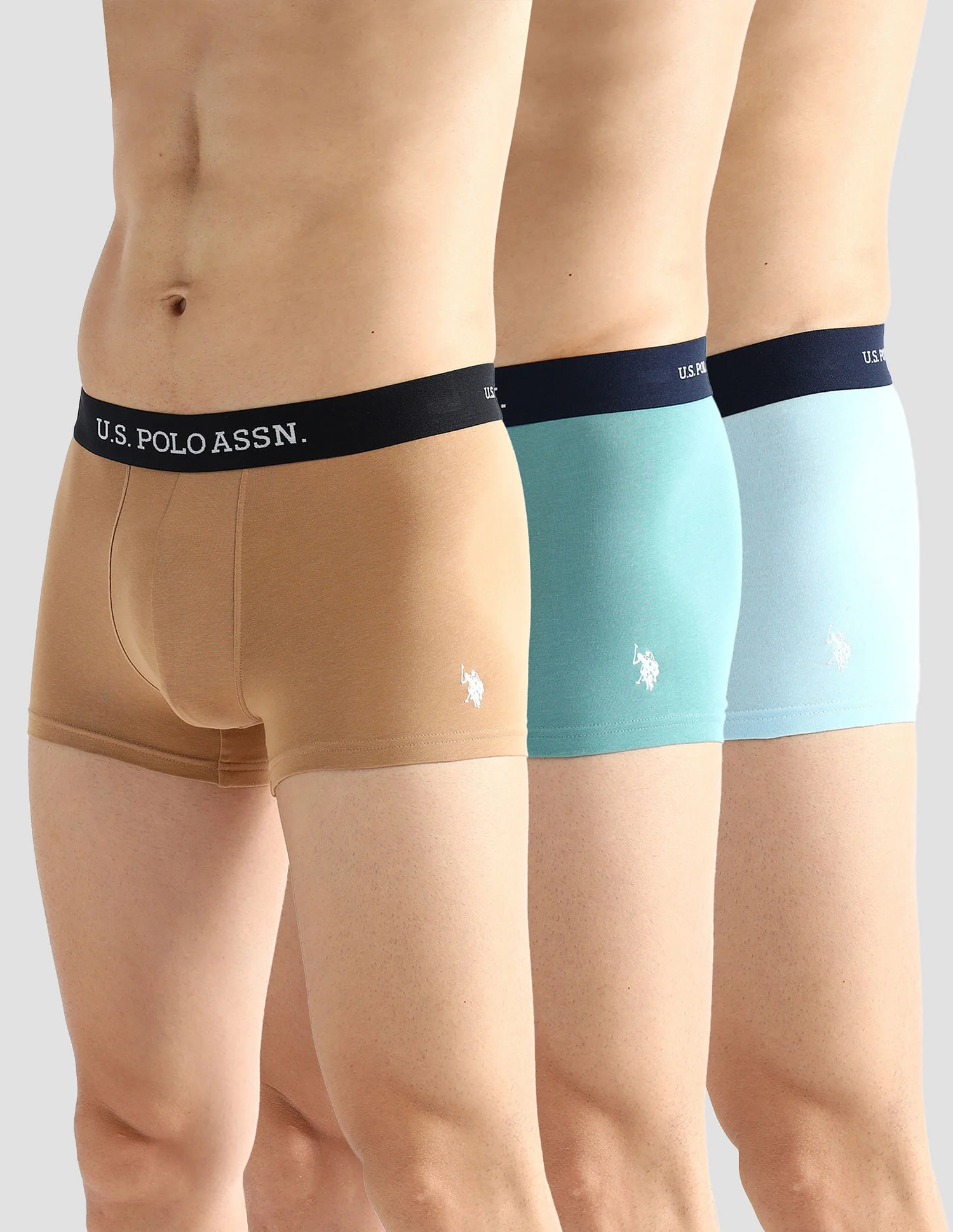 Elasticized Waist Solid OET13 Trunks - Pack Of 3 - Image 7